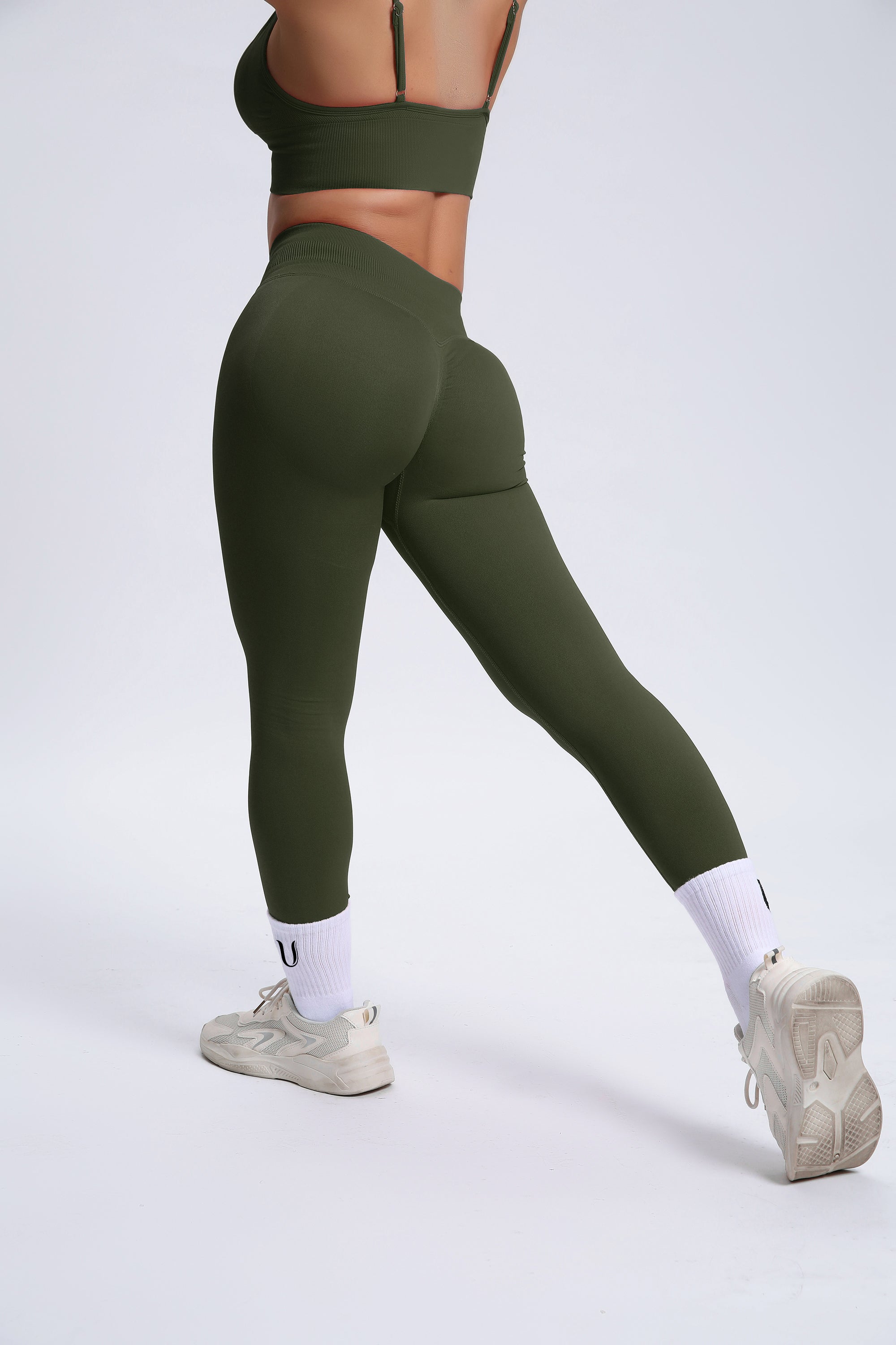 Joy | Legging Esculpidora con Scrunch – Verde