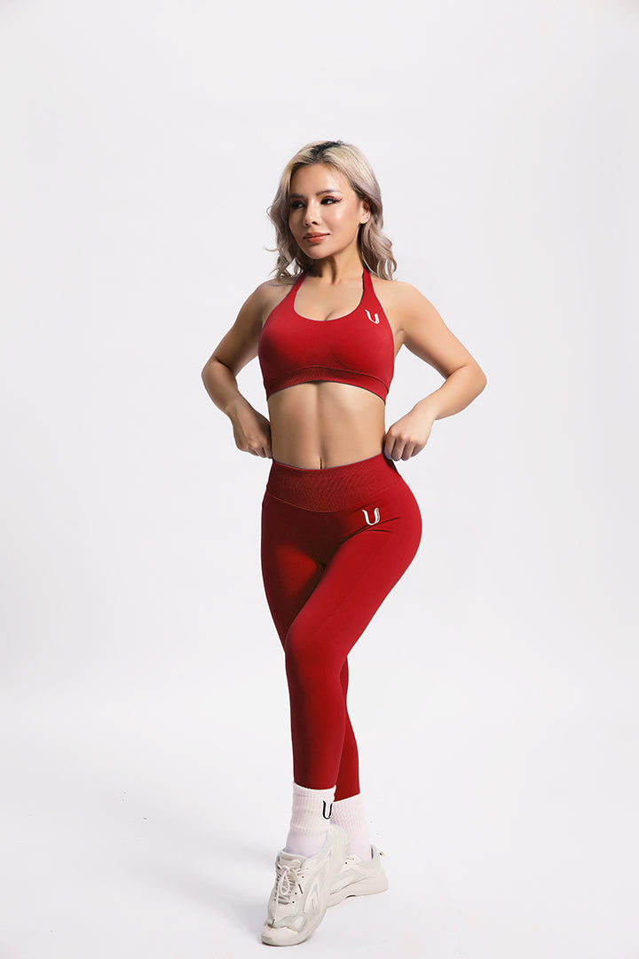 Beau | Top con soporte tipo halter – Rojo