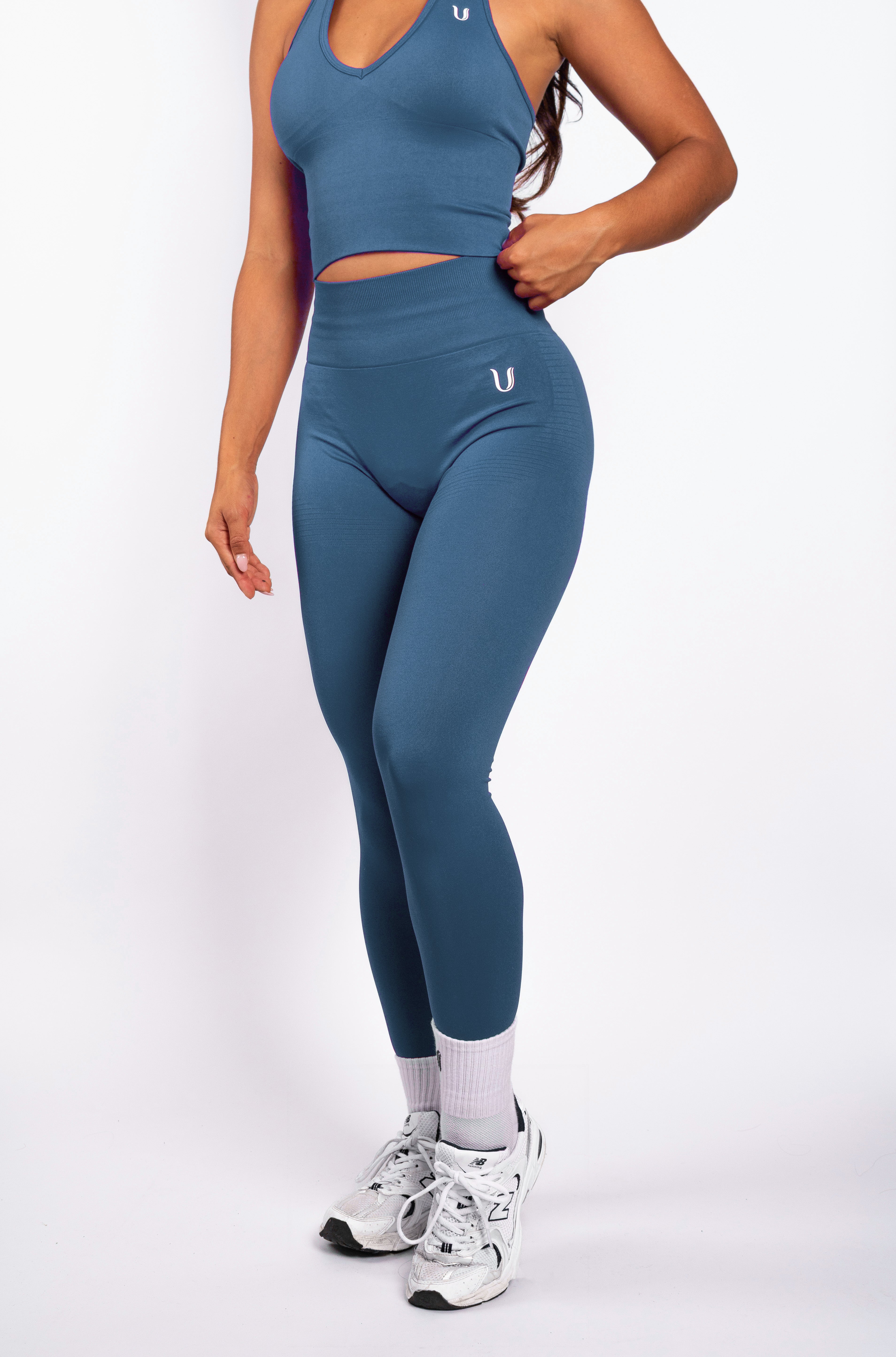 Bibi | Geribde Naadloze Legging – Blauw - afbeelding 6