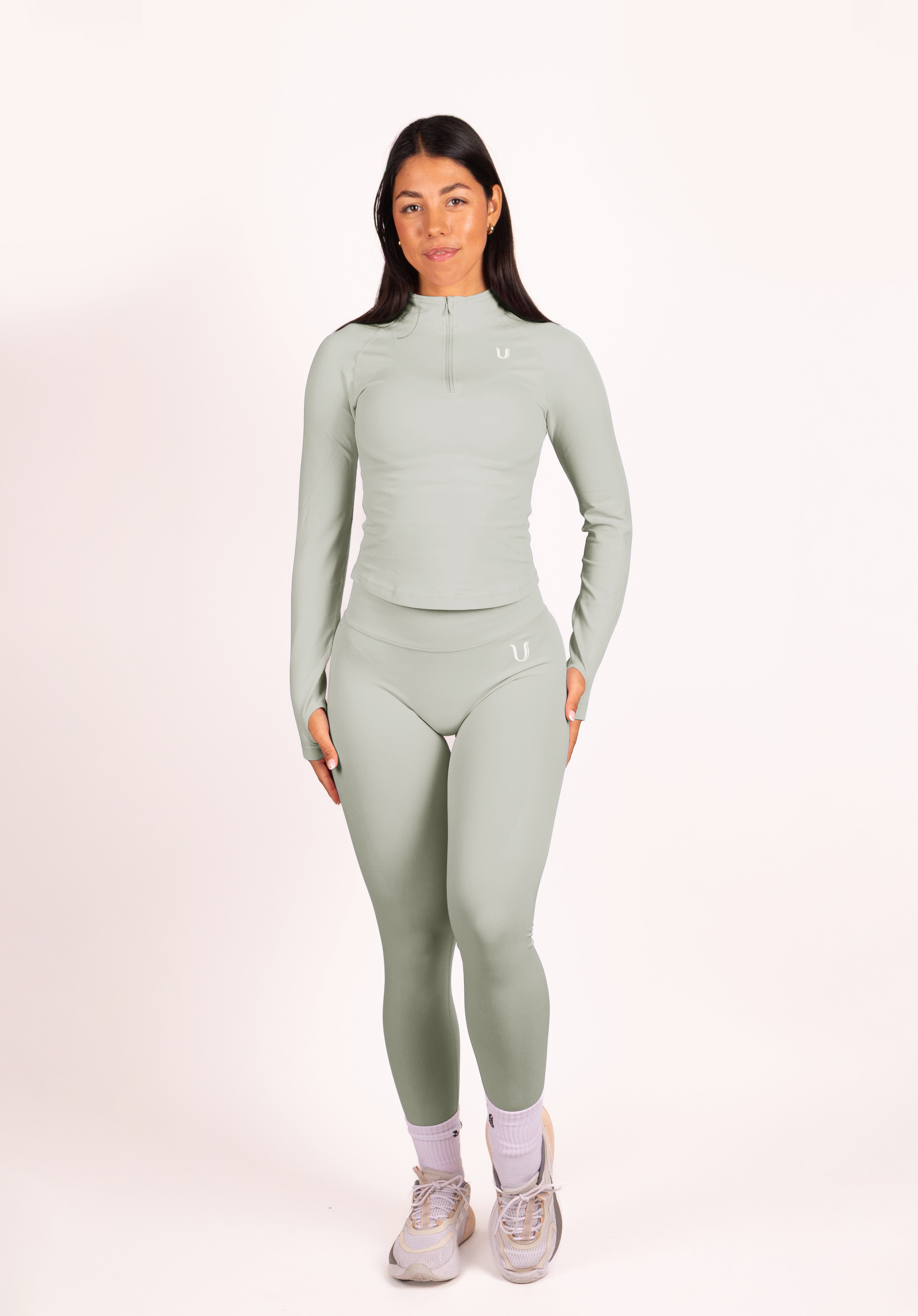 Beau | Premium High Performance Scrunch Leggings - Elfenbein