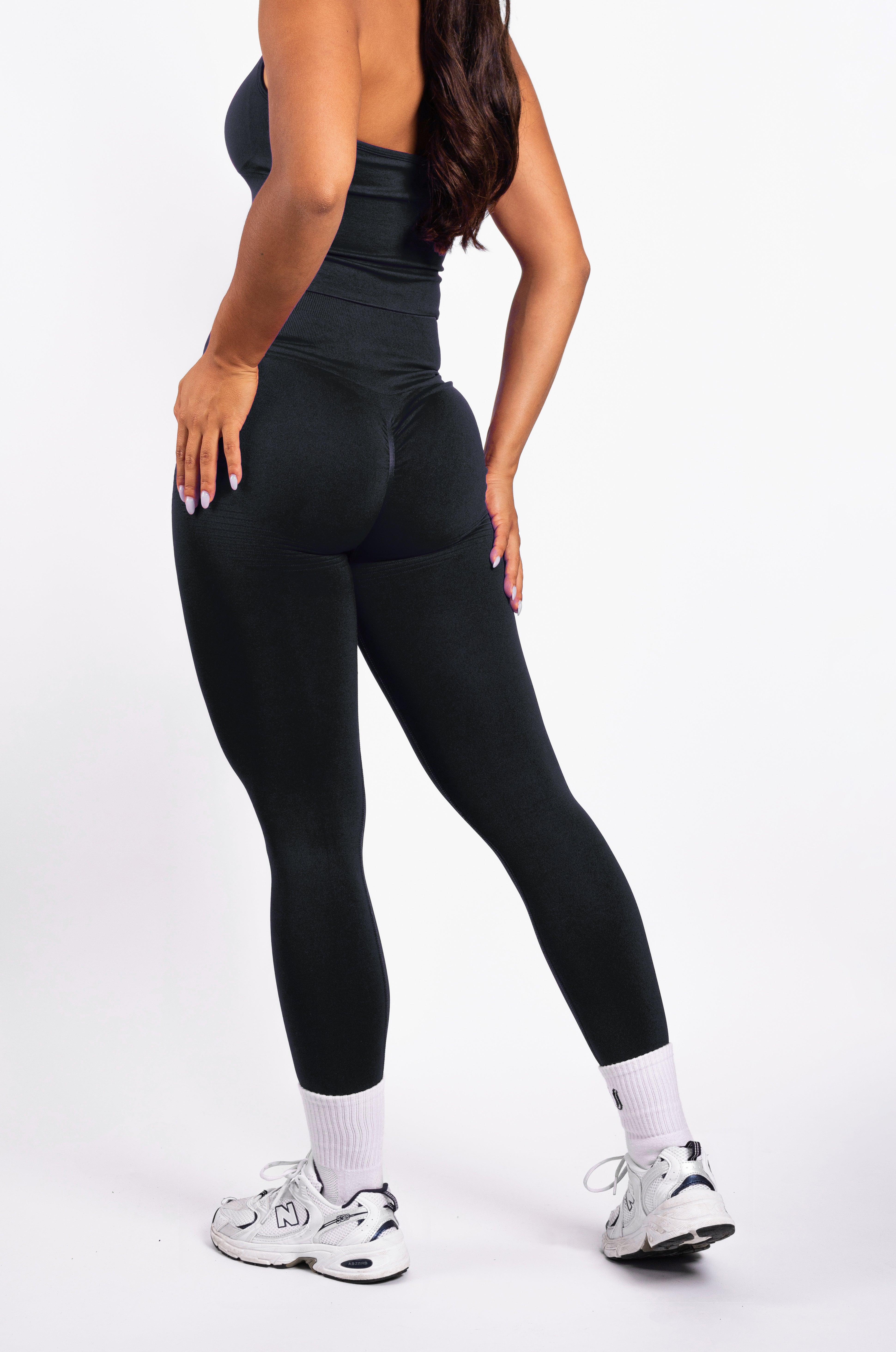 Bibi | Legging Acanalado Sin Costuras – Negro