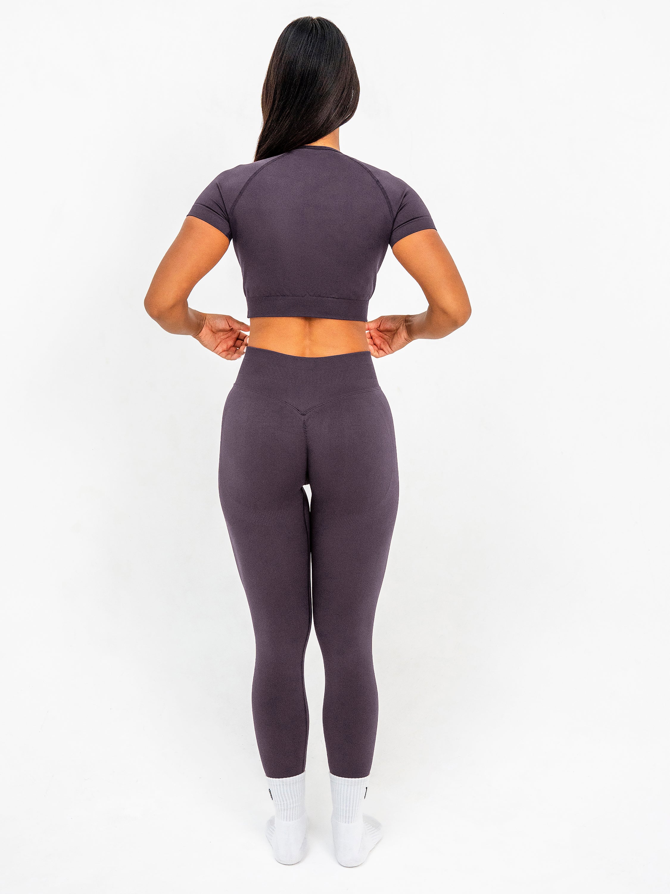 Luna | Crop Top Senza Cuciture Premium - Lilla polvere