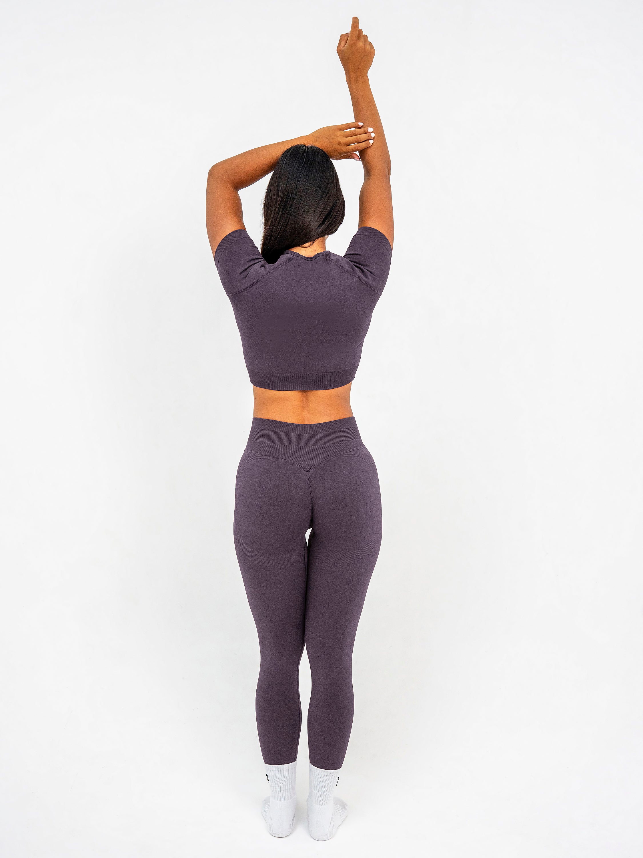 Luna | Crop Top Senza Cuciture Premium - Lilla polvere