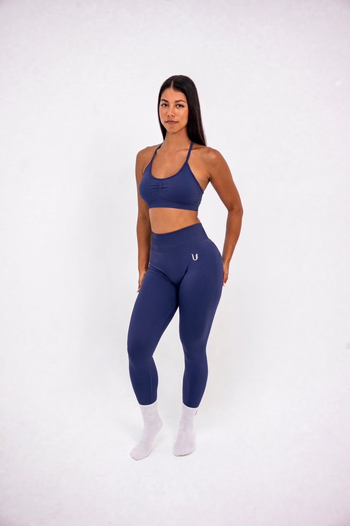 Luna | Premium Seamless Scrunch Legging - Donker blauw