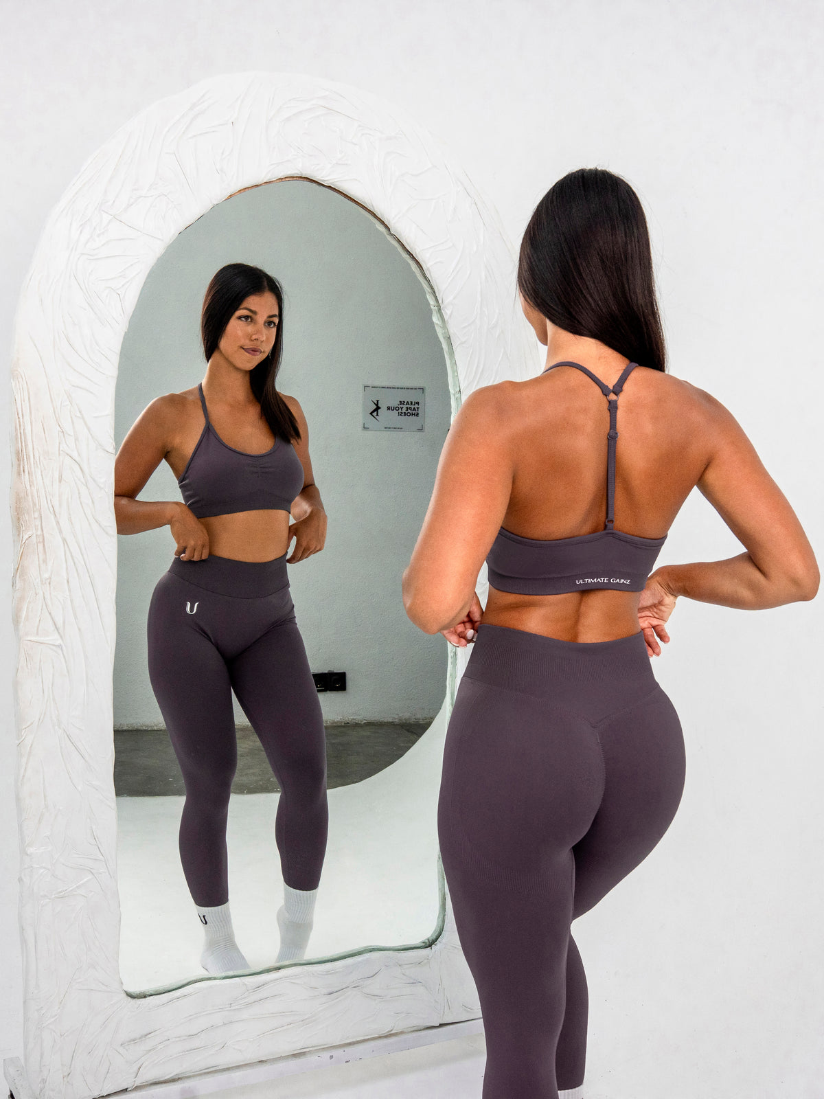 Luna | Premium Seamless Scrunch Legging - Dusty Purple