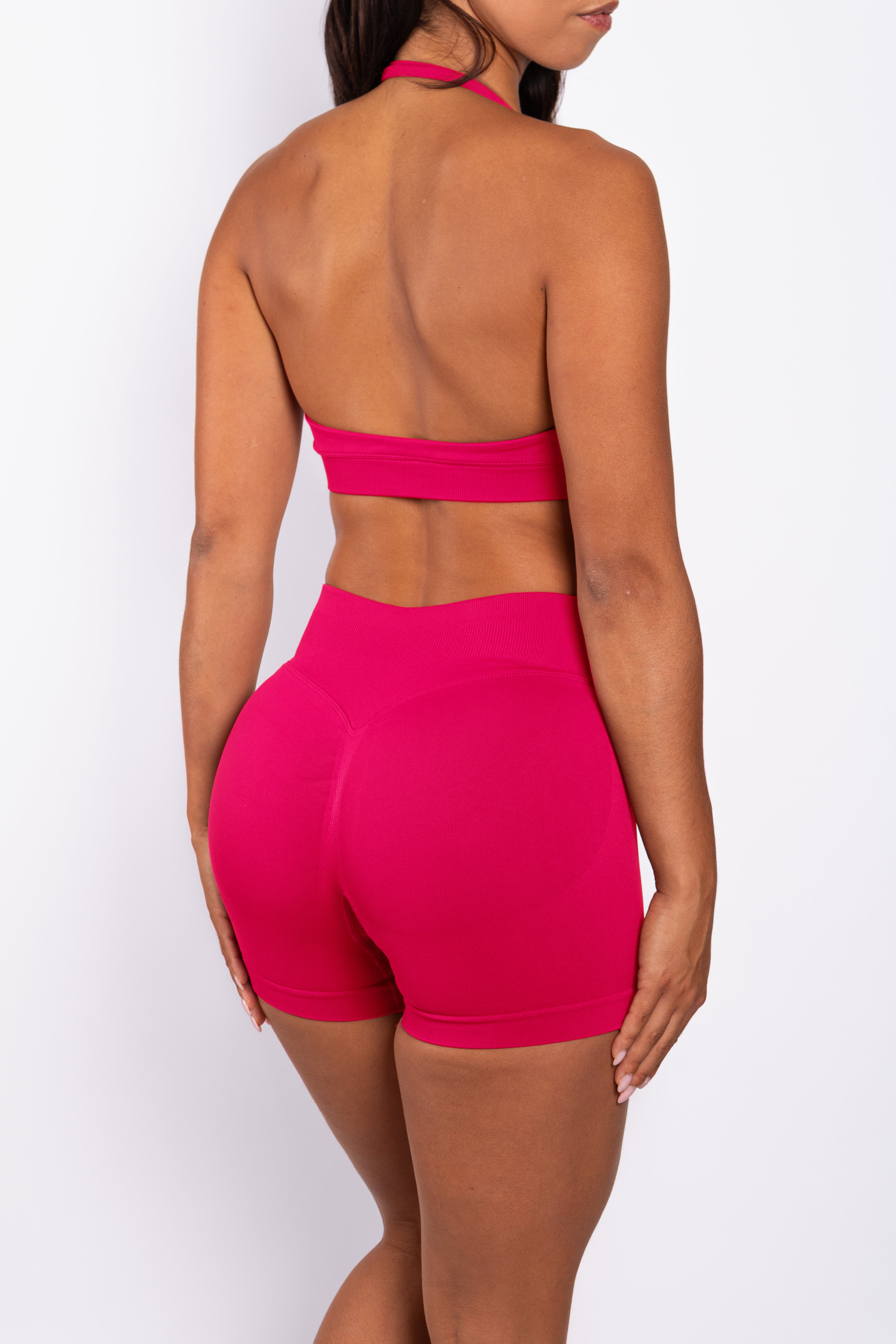 Beau | Pantaloncini Scrunch Premium High Performance - Lampone