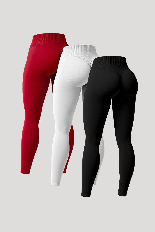Beau | Premium High Performance Scrunch Legging – 3 Pack
