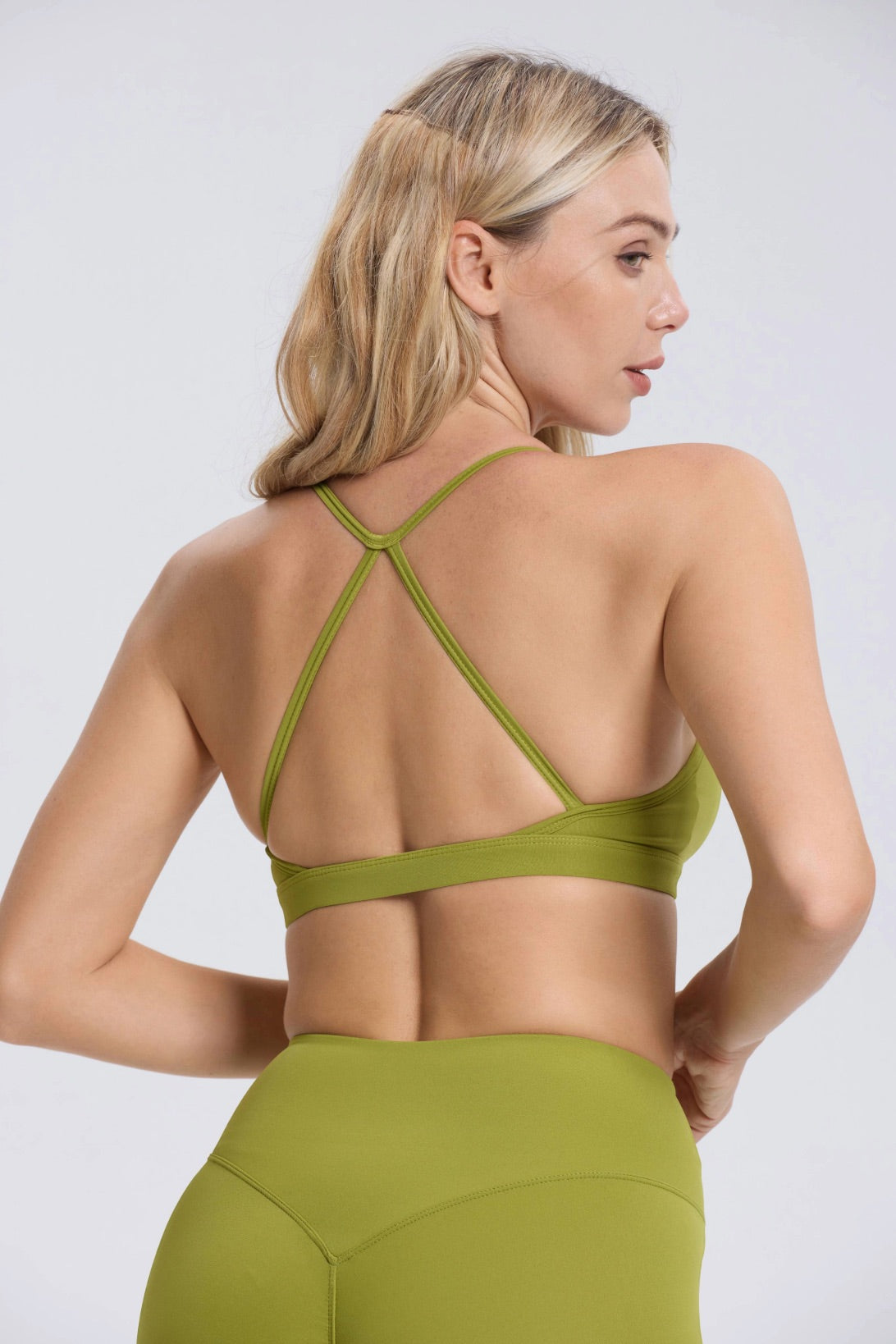 Conjunto Hailey | Legging superior sin costuras - Matcha