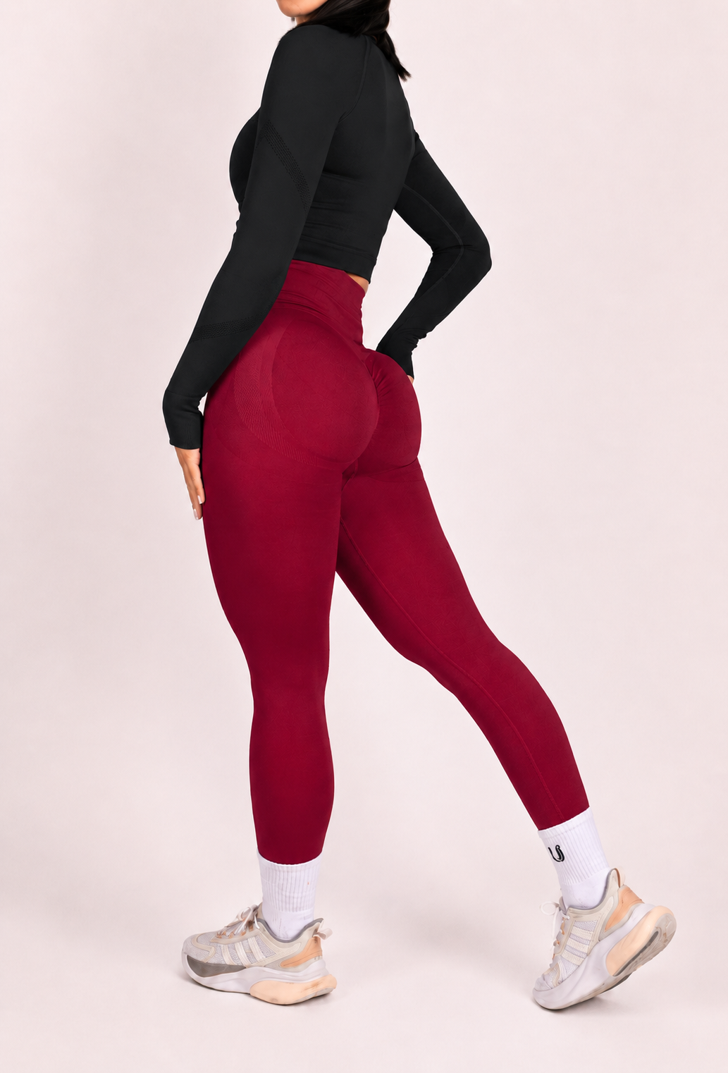 Leonie | Leggings Premium Scrunch - Rosso