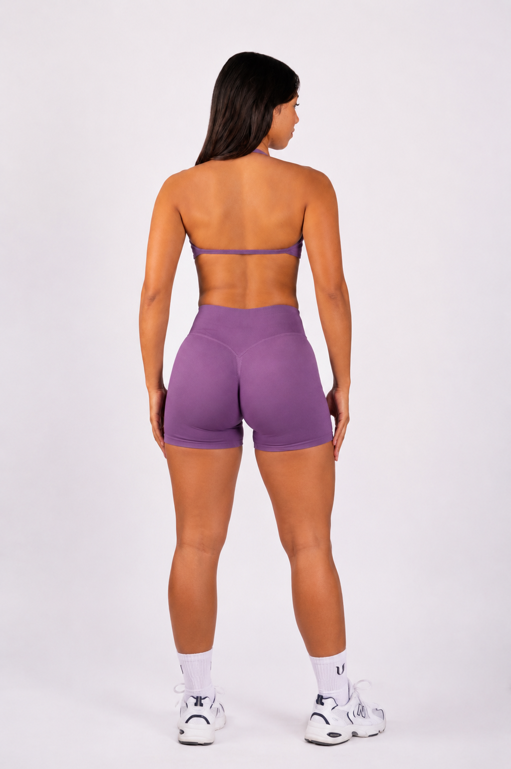 Beau | Premium High Performance Scrunch Shorts - Purple