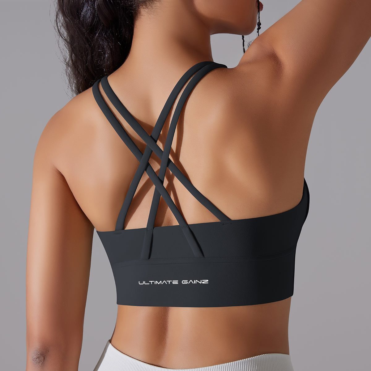 Kyra | Cross bra - Black