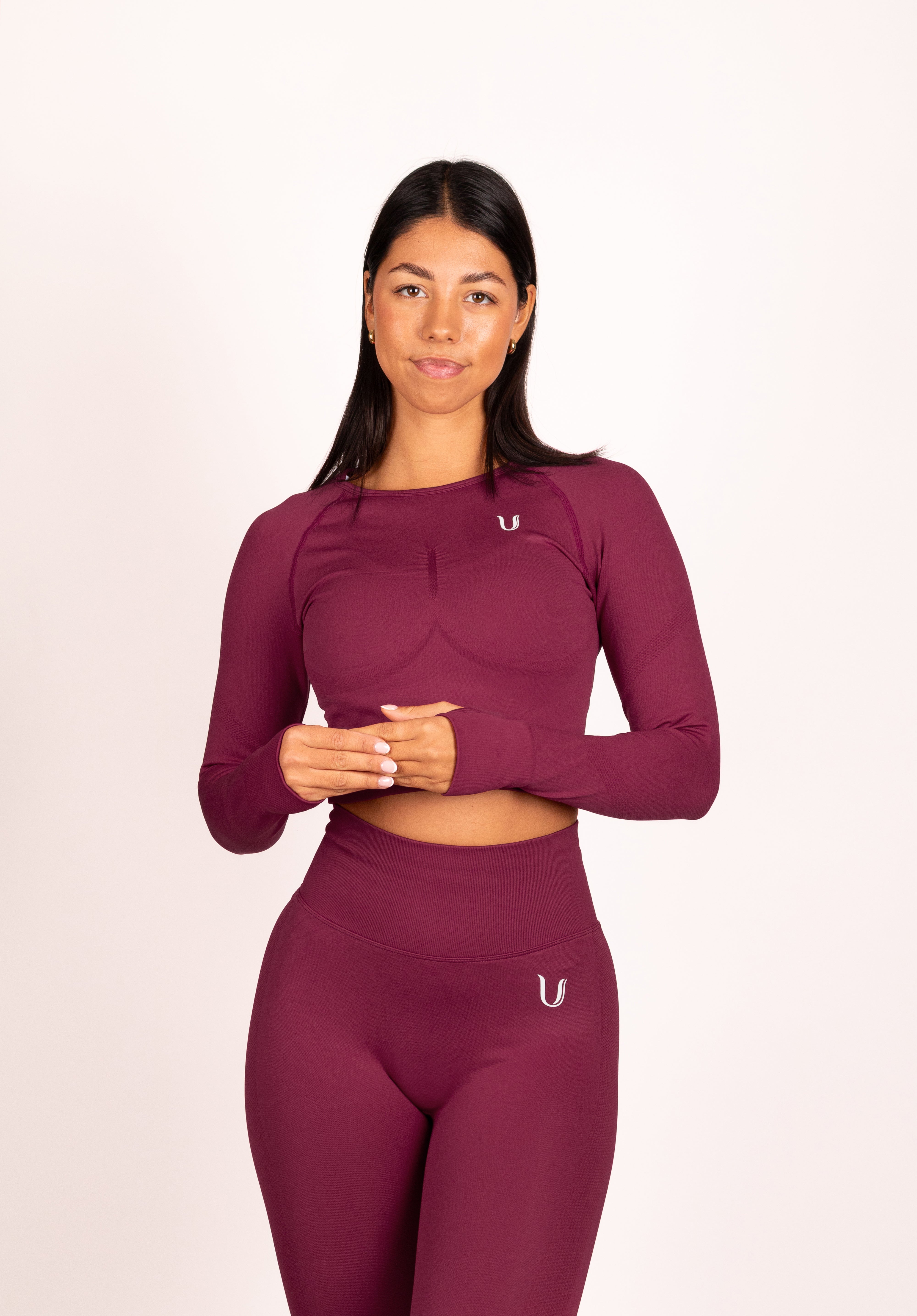 Leonie | Set Lang - Bordowy