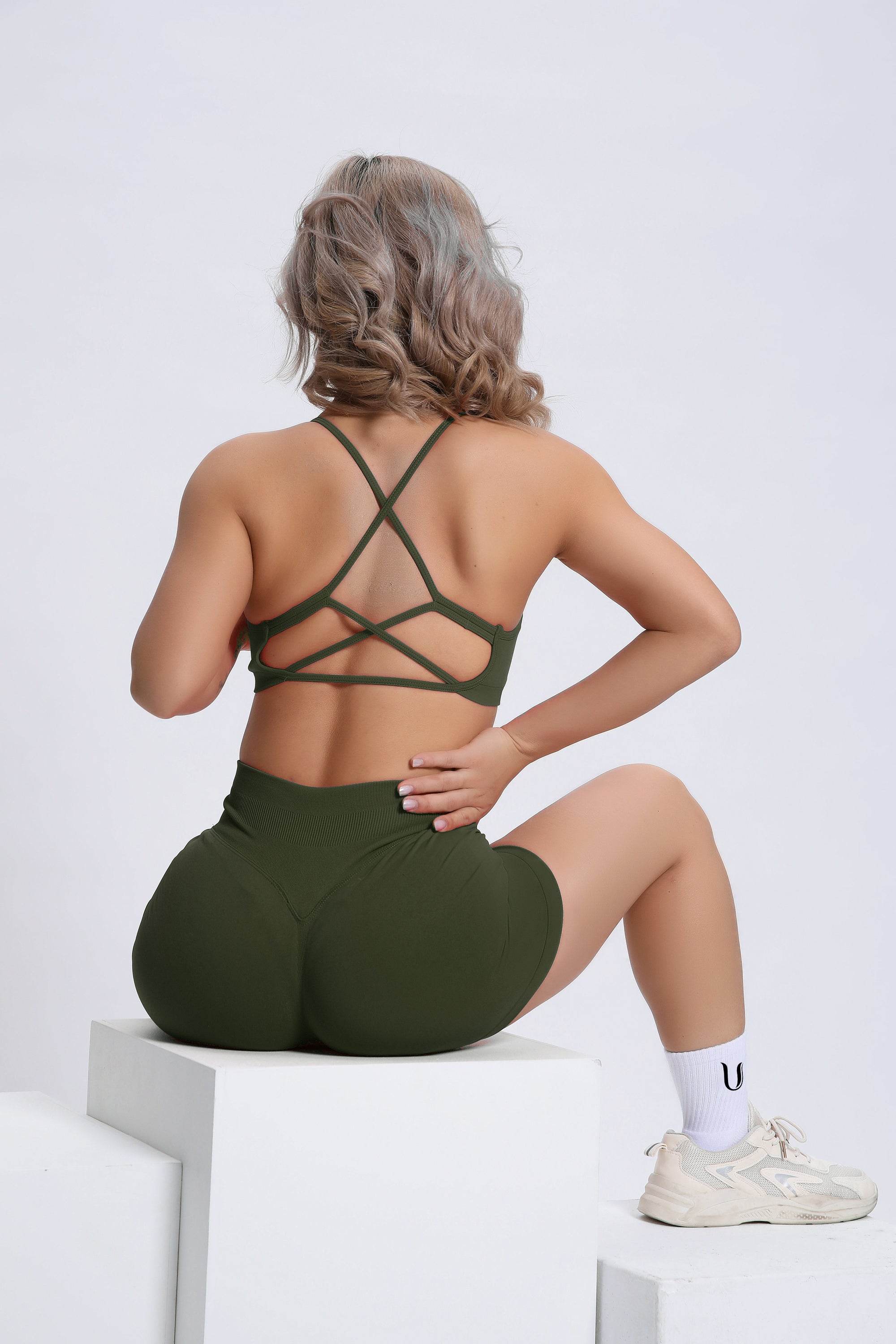 Joy | Shorts Esculpidores con Scrunch – Verde