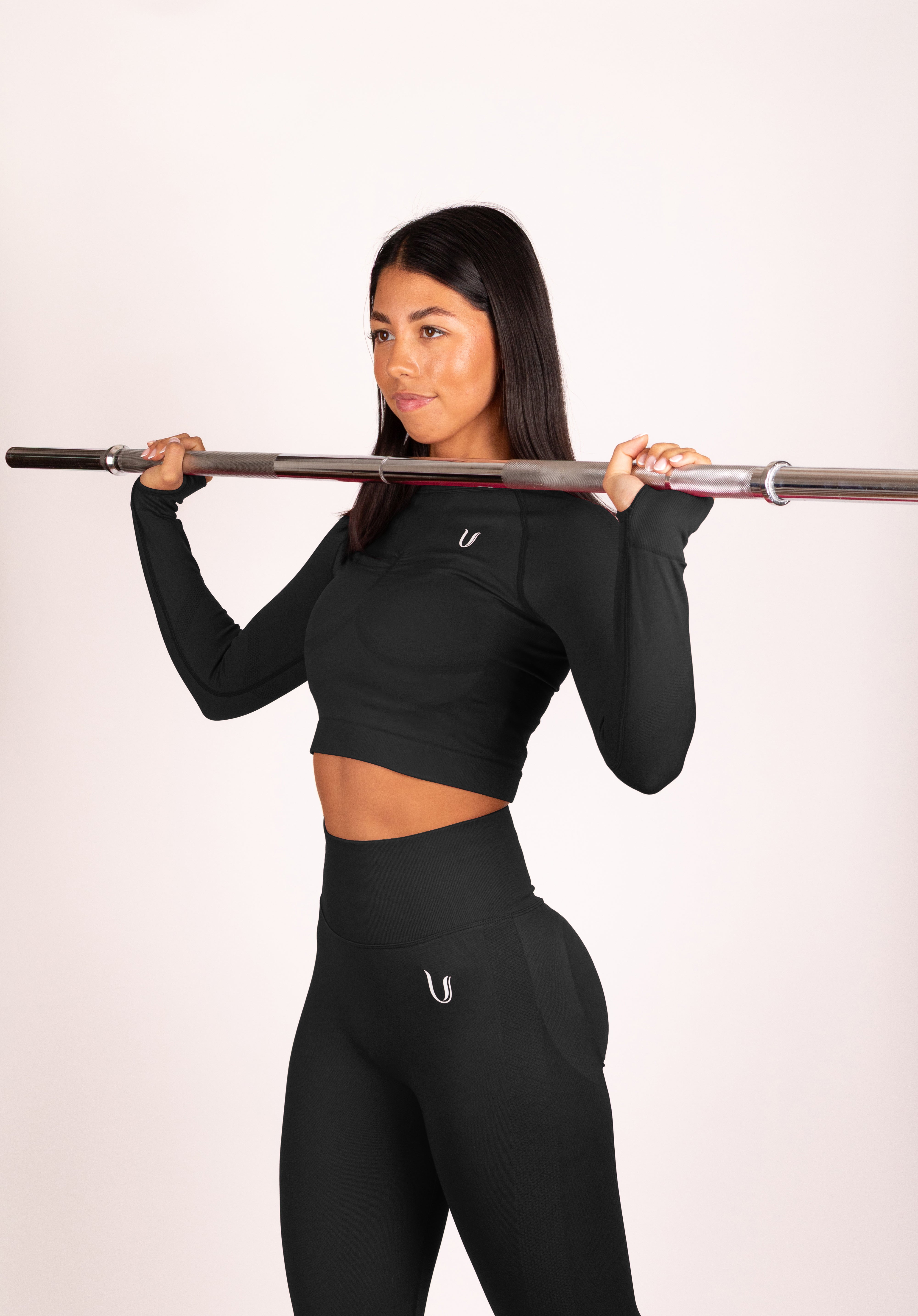 Leonie Premium Scrunch Legging Zwart - Dames activewear detail