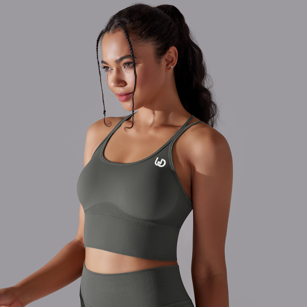 Daisy | Strap Sports Bra - DarkGrey