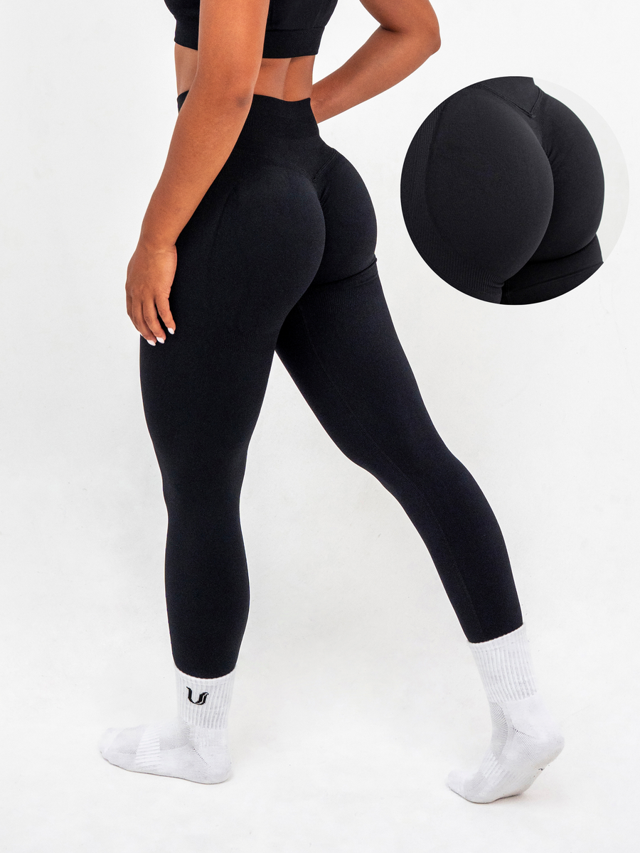Luna | Premium Seamless Scrunch Legging - Nero