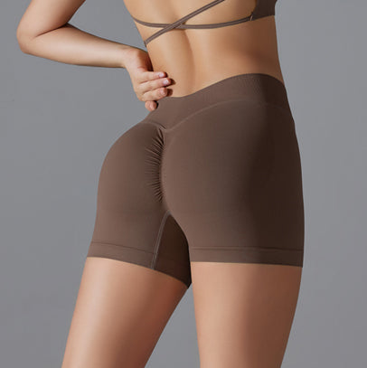 Mila V2 | Scrunch Sport Short - Marrón