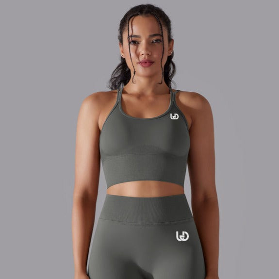 Daisy | Strap Sports Bra - DarkGrey