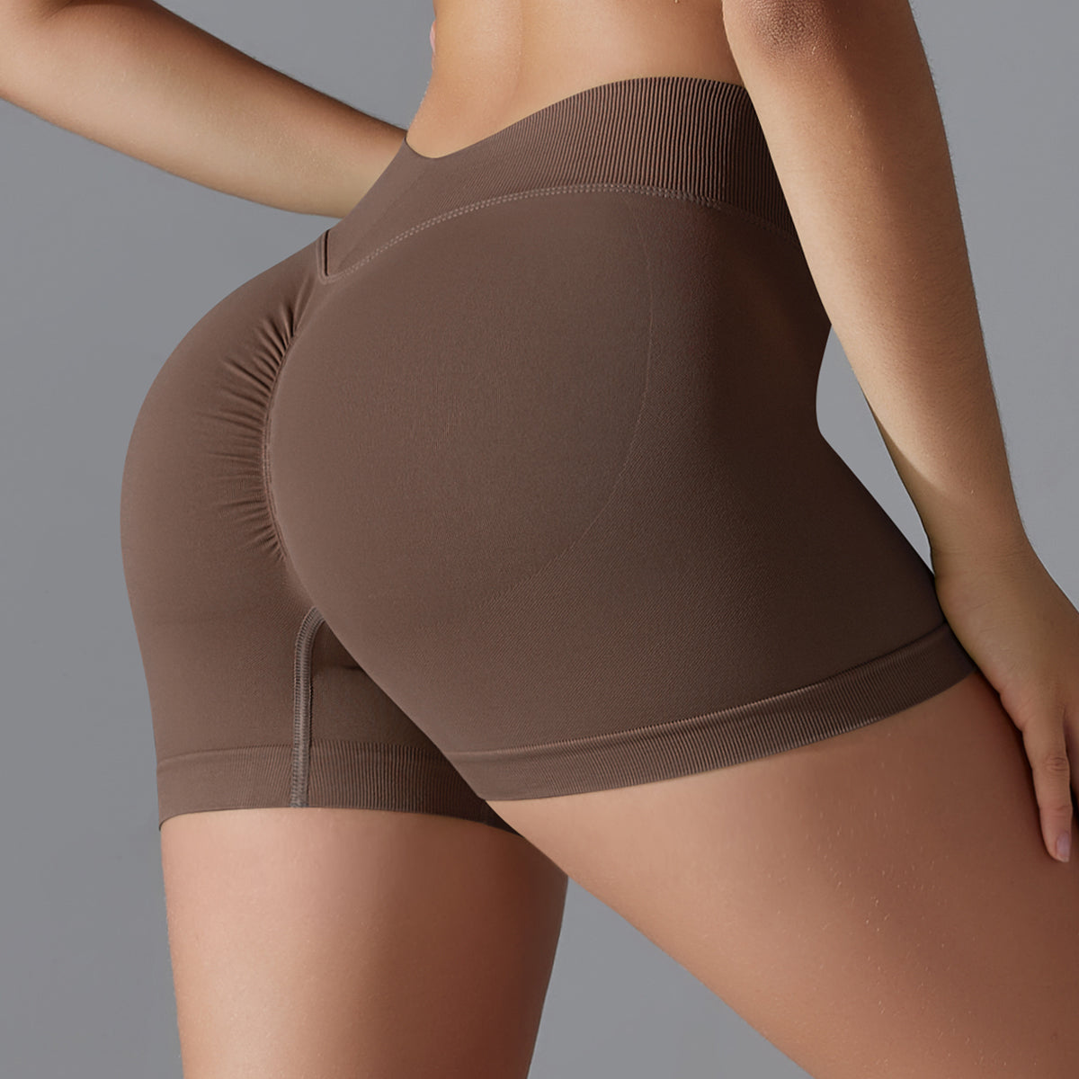 Mila V2 | Scrunch Sport Short - Brown