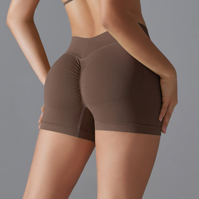 Mila V2 | Scrunch Sport Short - Marrón