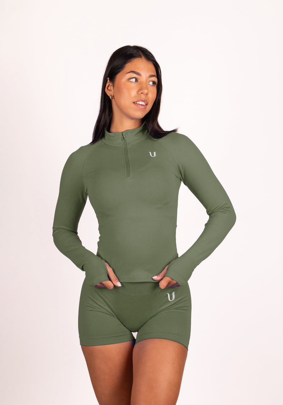 Beau | Pantaloncini Scrunch Premium High Performance - Verde