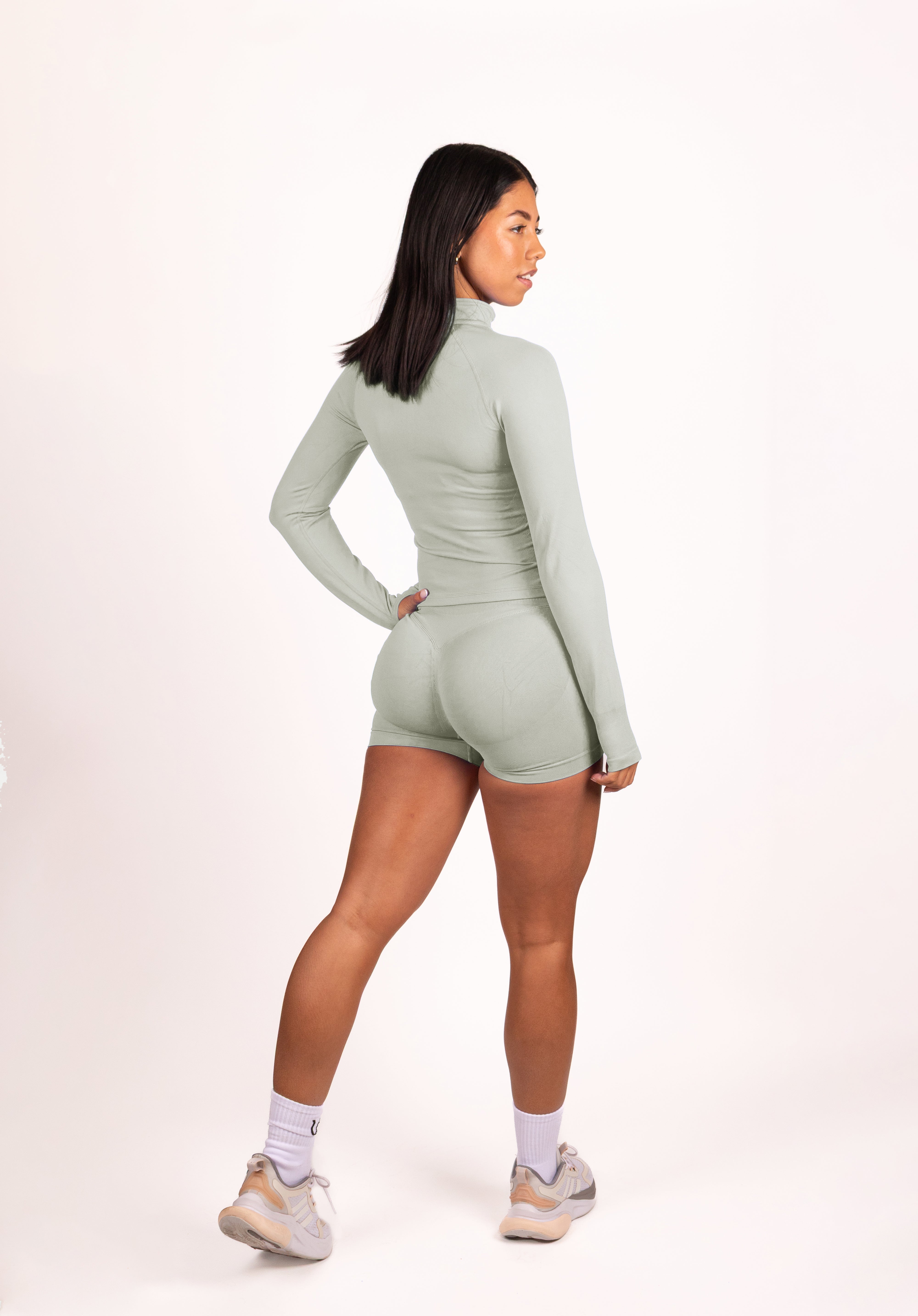 Beau | Premium High Performance Scrunch Shorts - Green