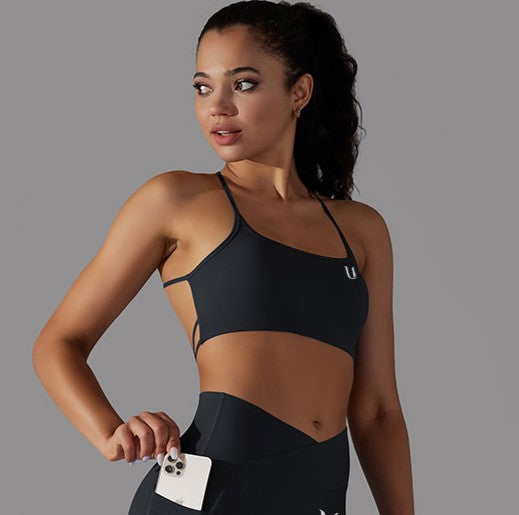 Mila | Strap Sports Bra - Black