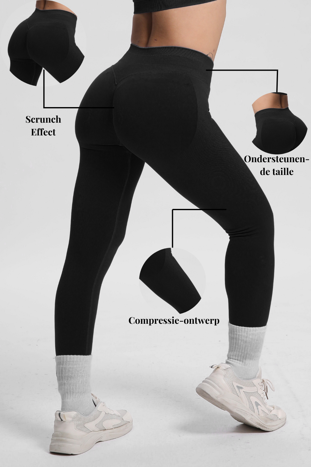 Beau | Leggings de Alto Rendimiento - Negro