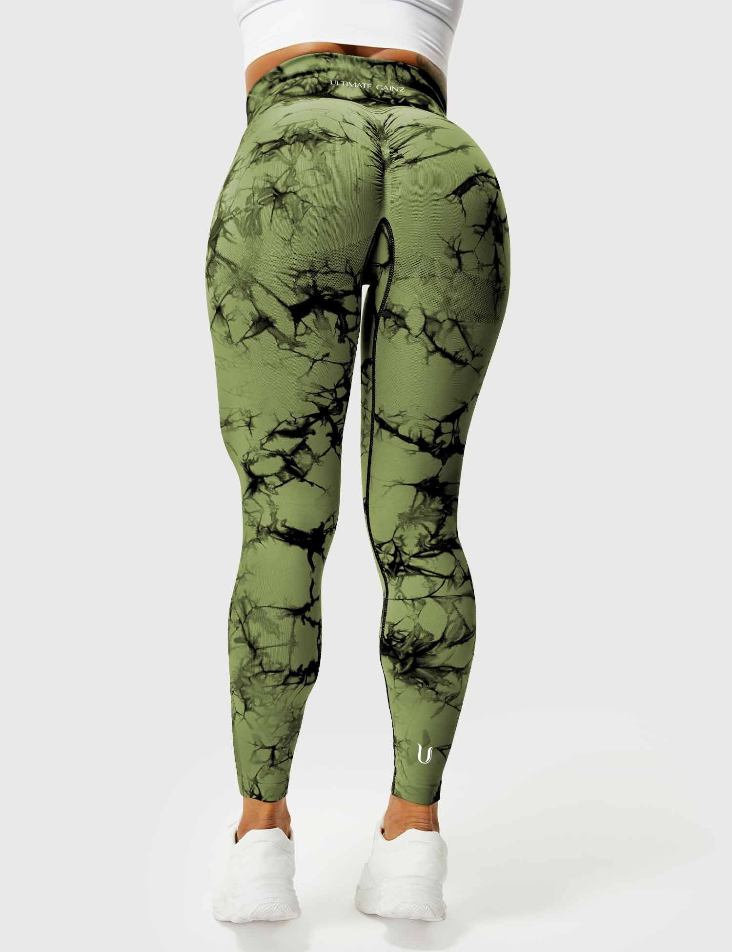 Aimy | Legging Scrunch Tie Dye - Verde Oliva