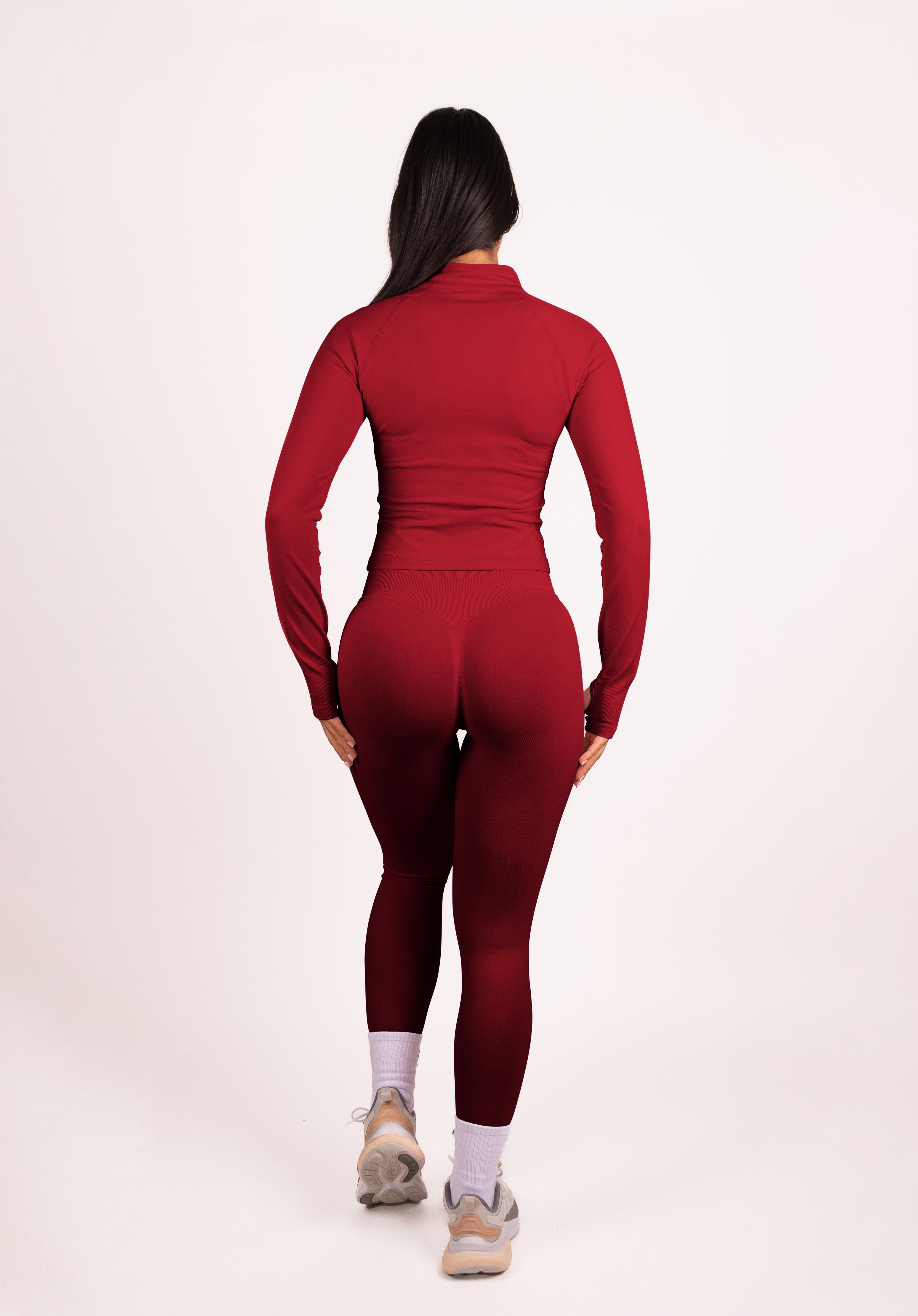 Beau Premium High Performance Scrunch Legging Rood - Dames sportkleding afbeelding 9