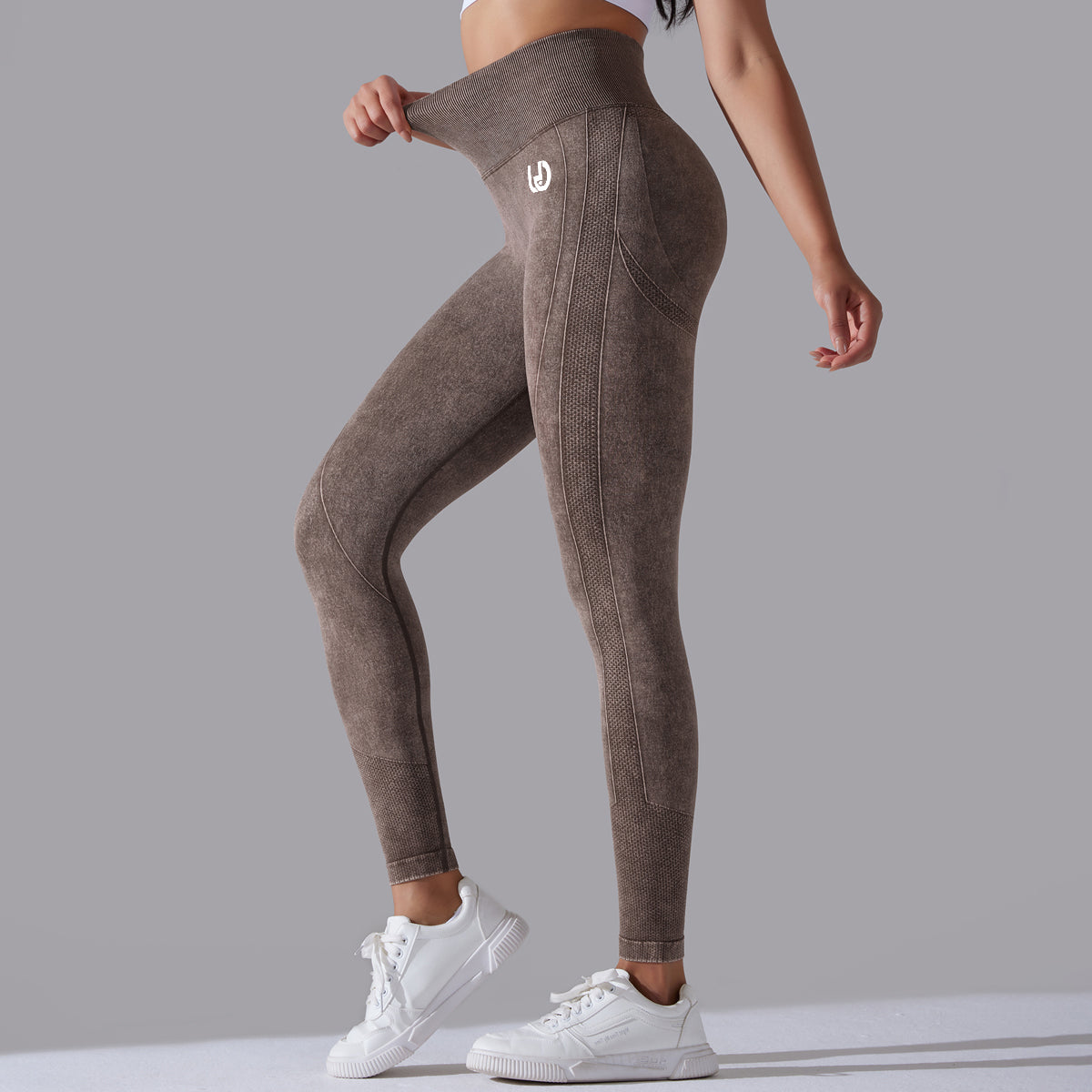 Jane | Legging Scrunch Patterns - Brown