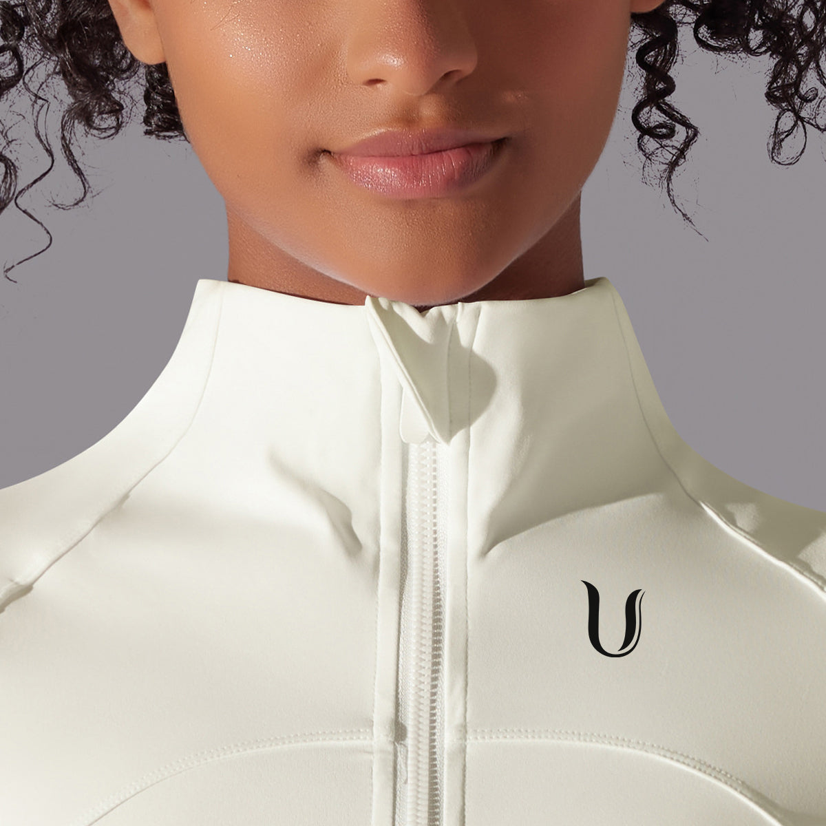 Chloe | Performance Zipper Jacket - Ivory