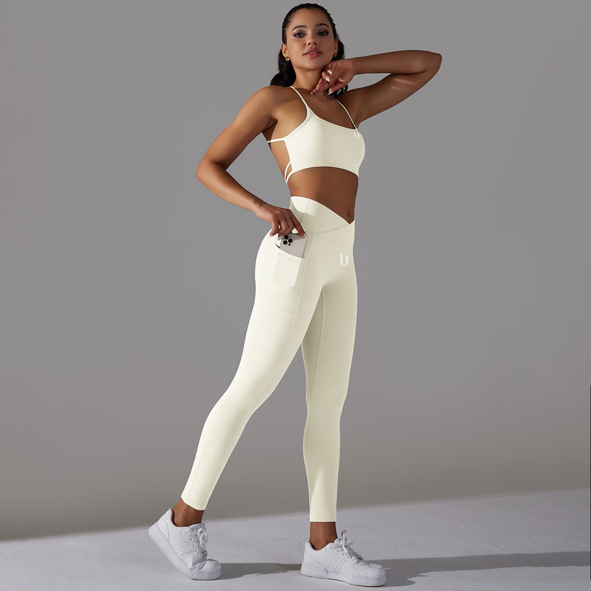 Milá | Conjunto Legging-Top - Blanco