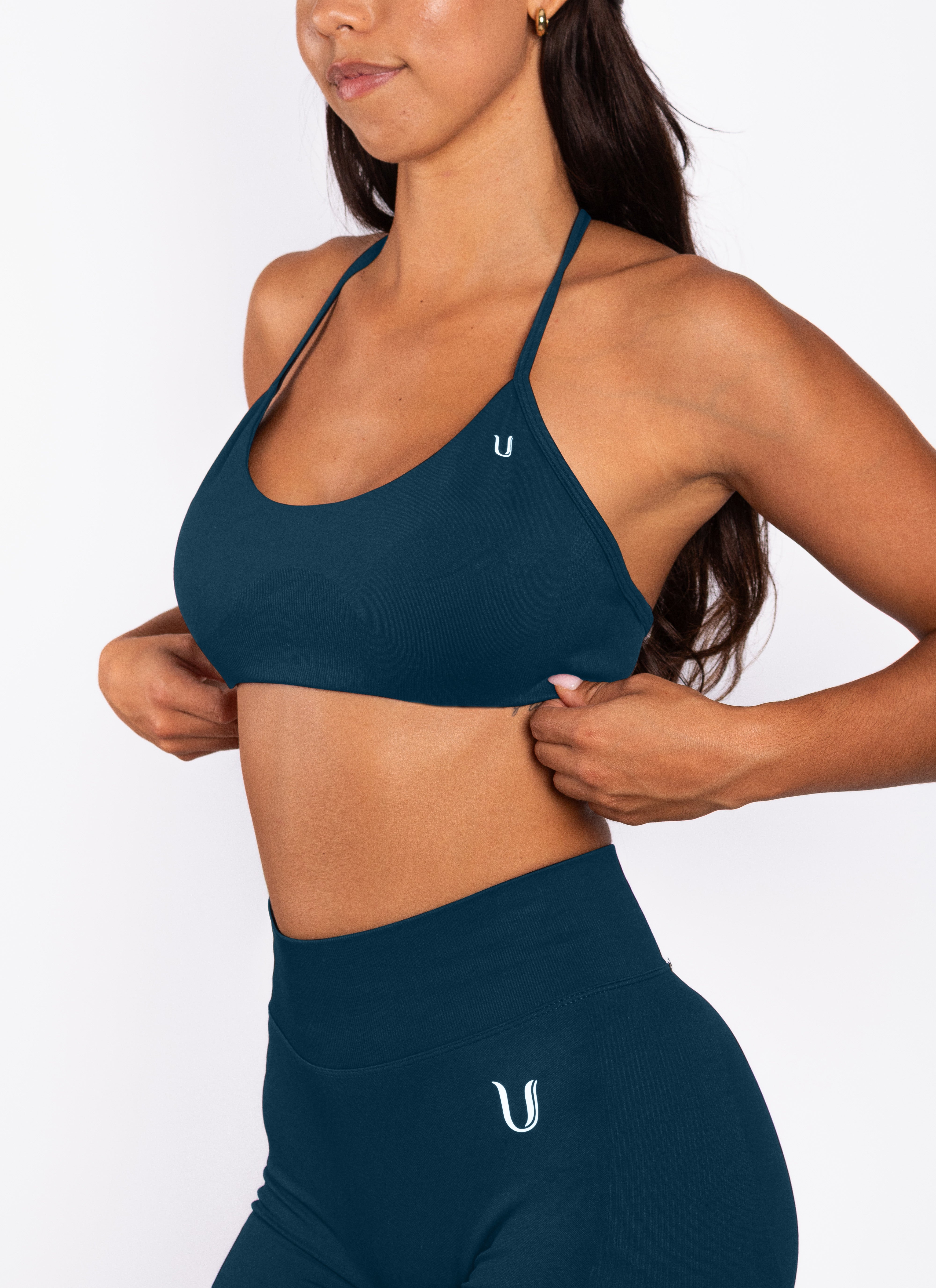 Nova | Seamless Open Back Bra – Blue