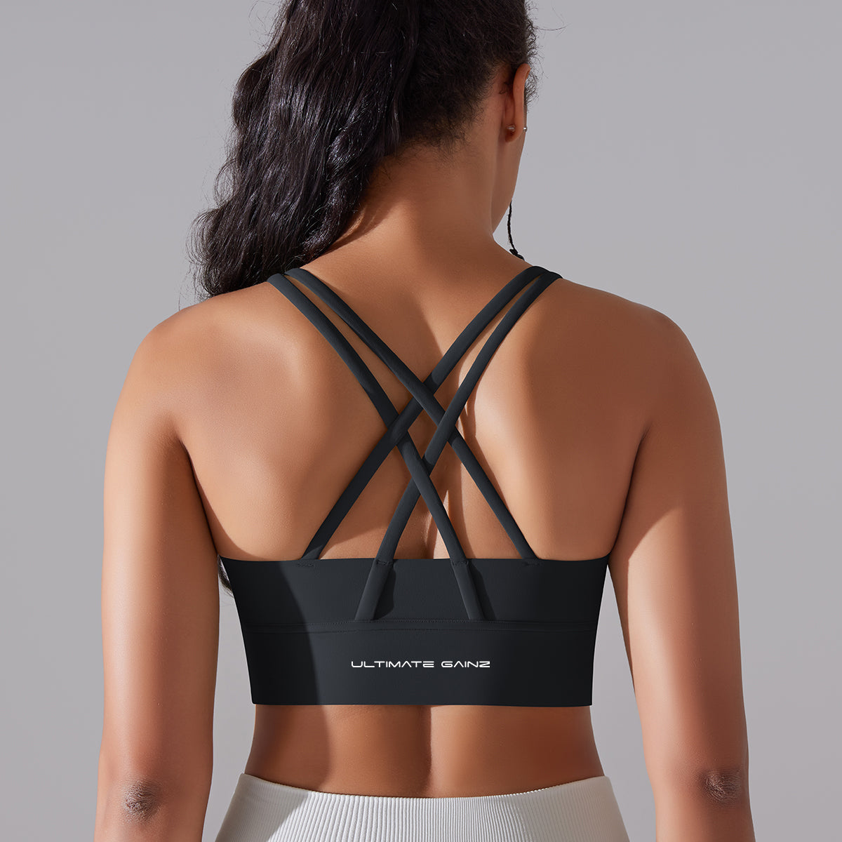 Kyra | Cross bra - Black