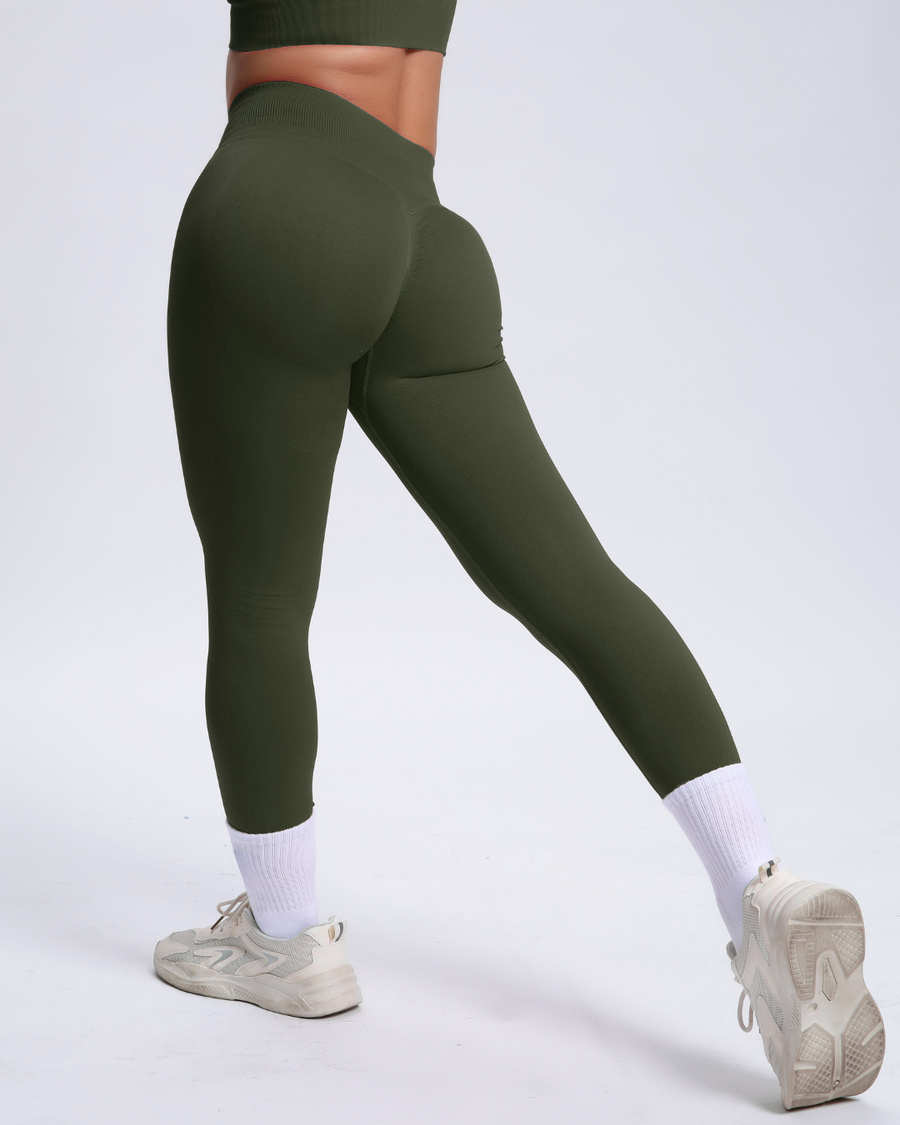 Joy | Leggings Scolpenti con Scrunch – Verde