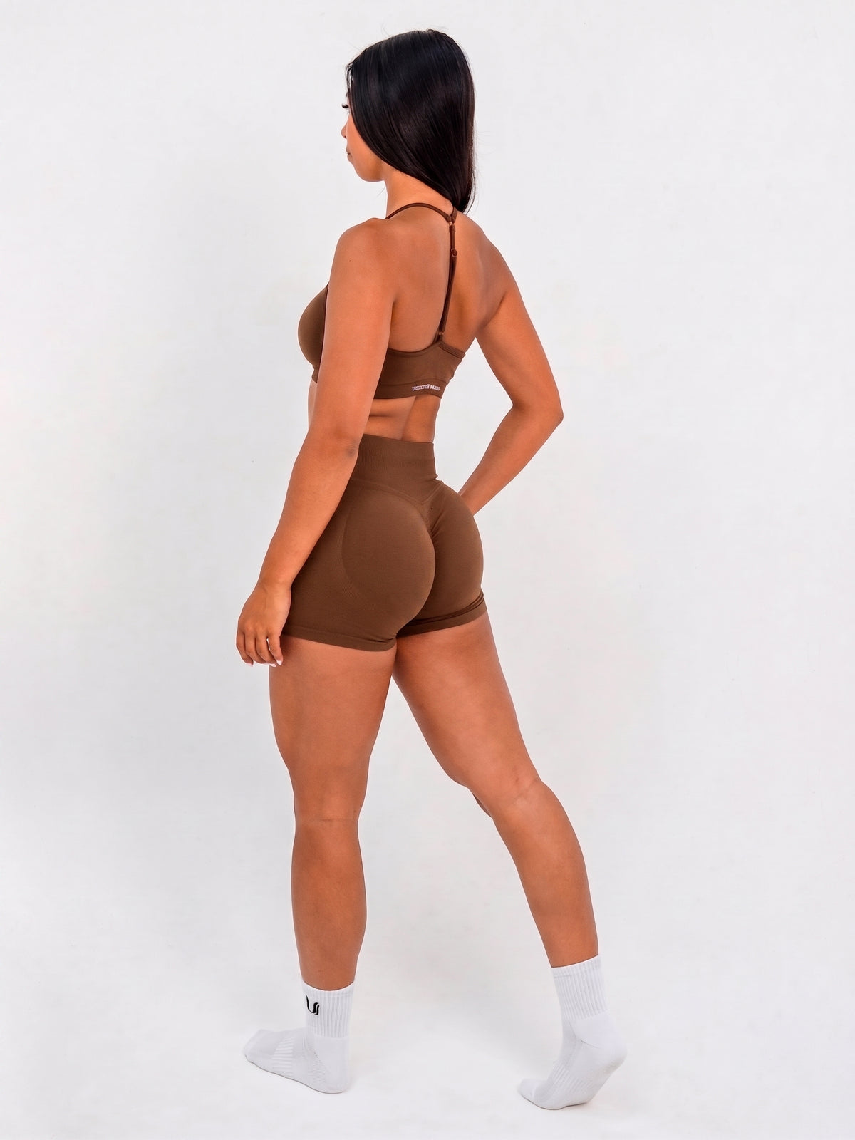 Luna | Premium Seamless Scrunch Short - Bruin