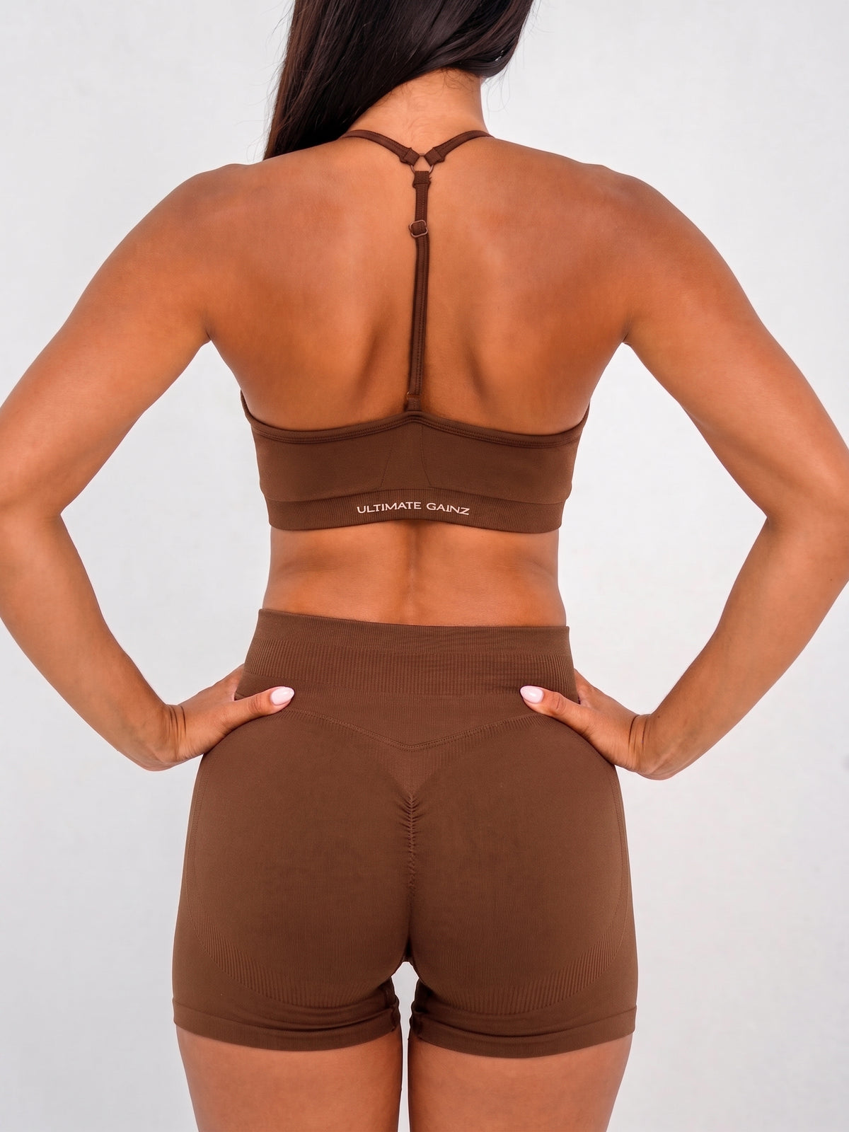 Luna | Premium Seamless Scrunch Short - Bruin