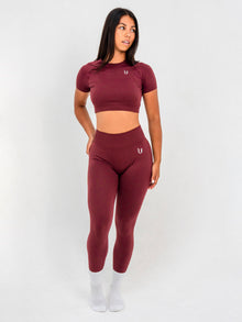 Luna | Crop Top Senza Cuciture Premium - Bordeaux
