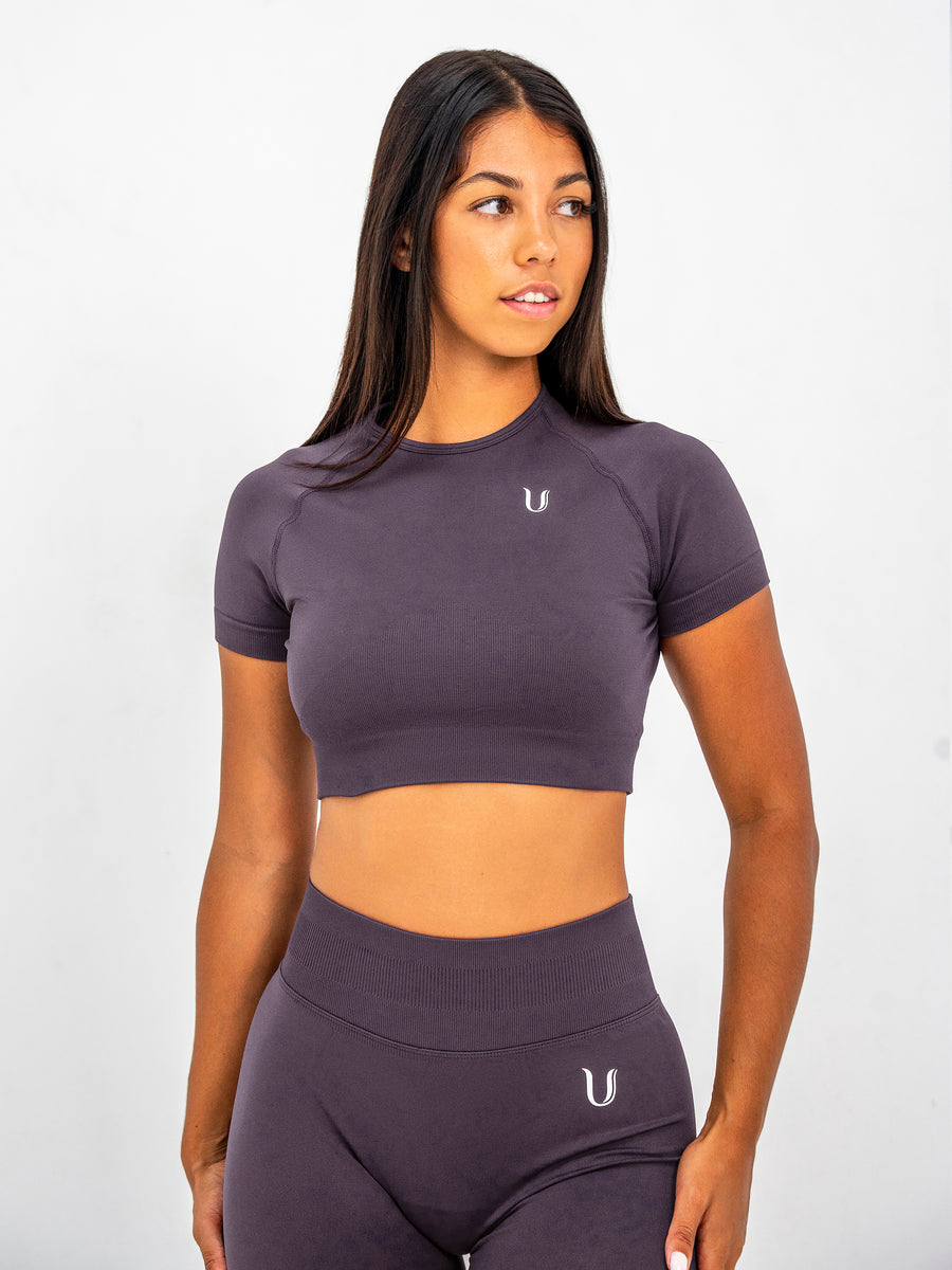 Luna | Premium Seamless Crop Top - Malva
