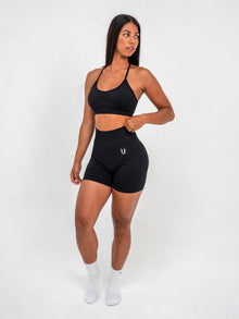 Luna | Short Scrunch Senza Cuciture Premium - Nero
