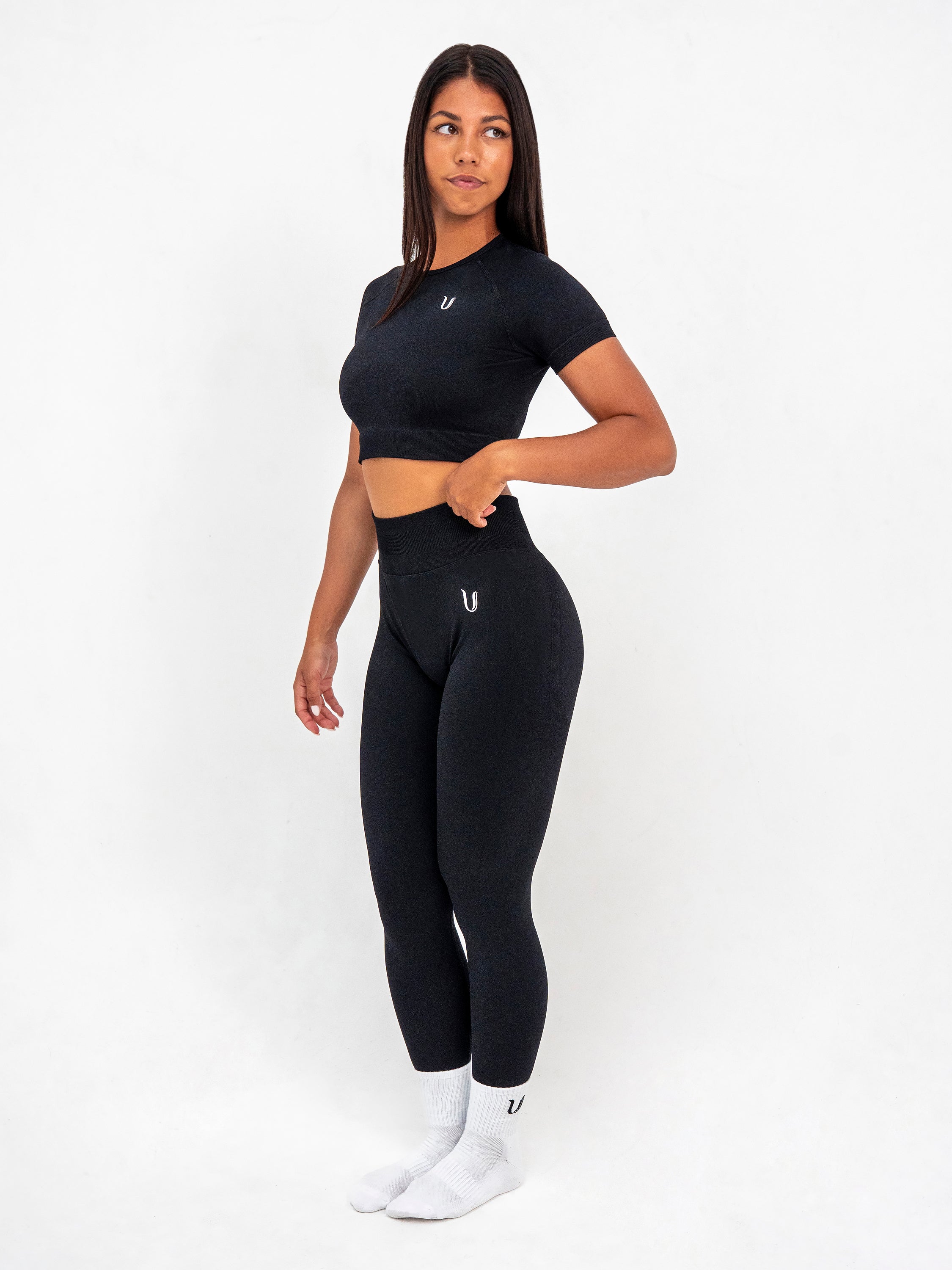Luna | Legging Scrunch Sin Costuras Premium - Negro