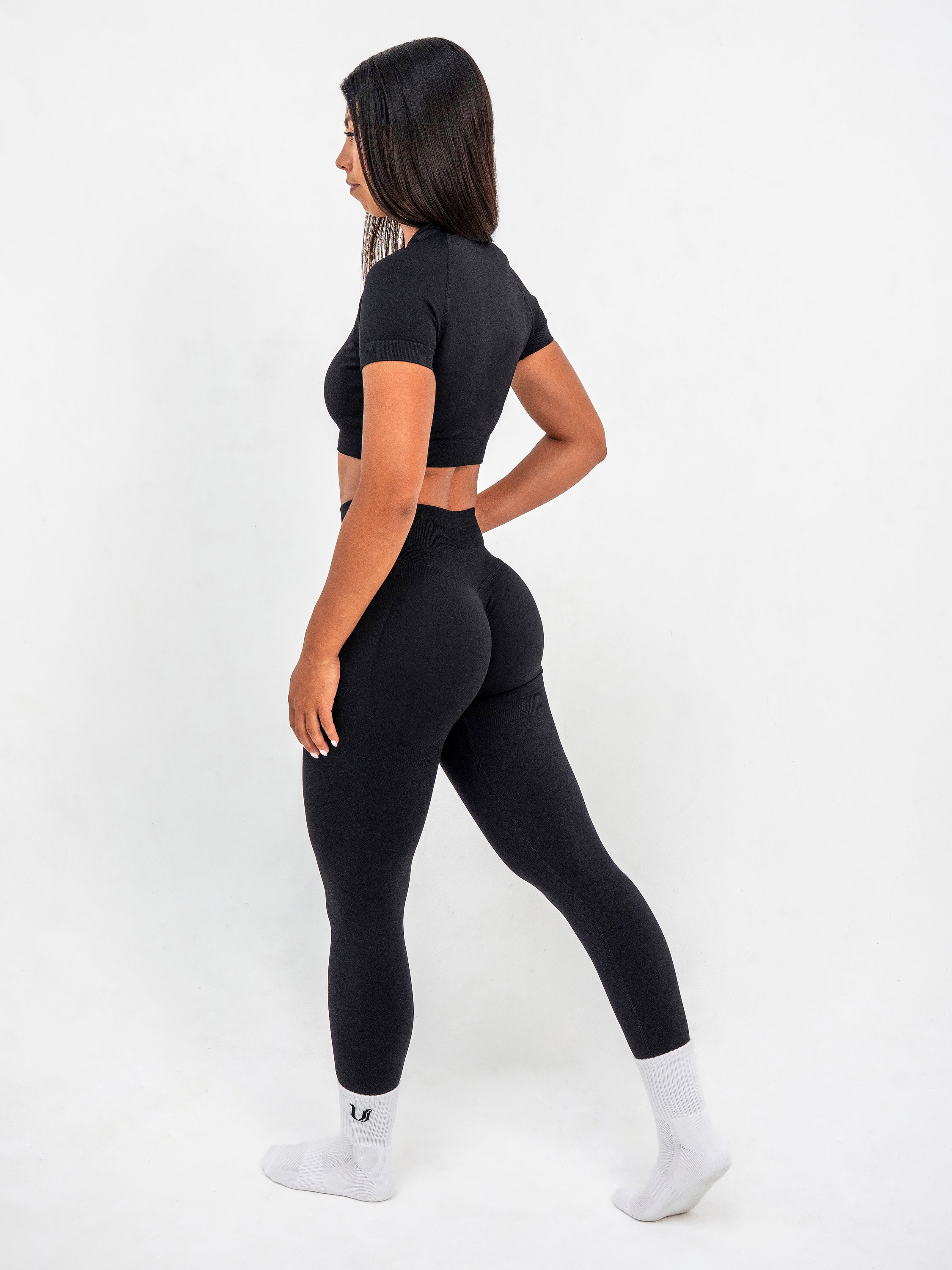 Luna | Legging Scrunch Sin Costuras Premium - Negro