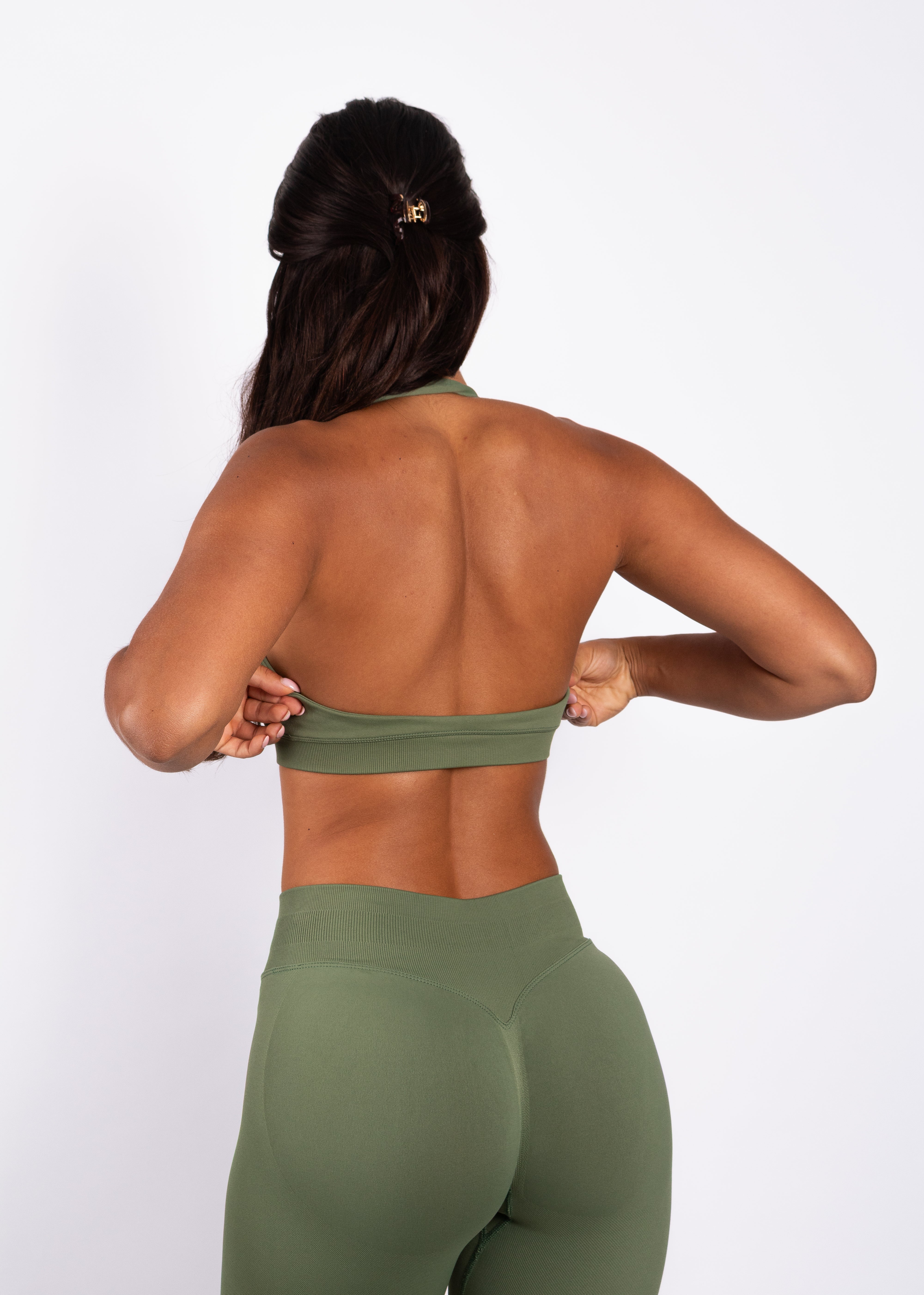 Beau | Halter Support Bra – Green