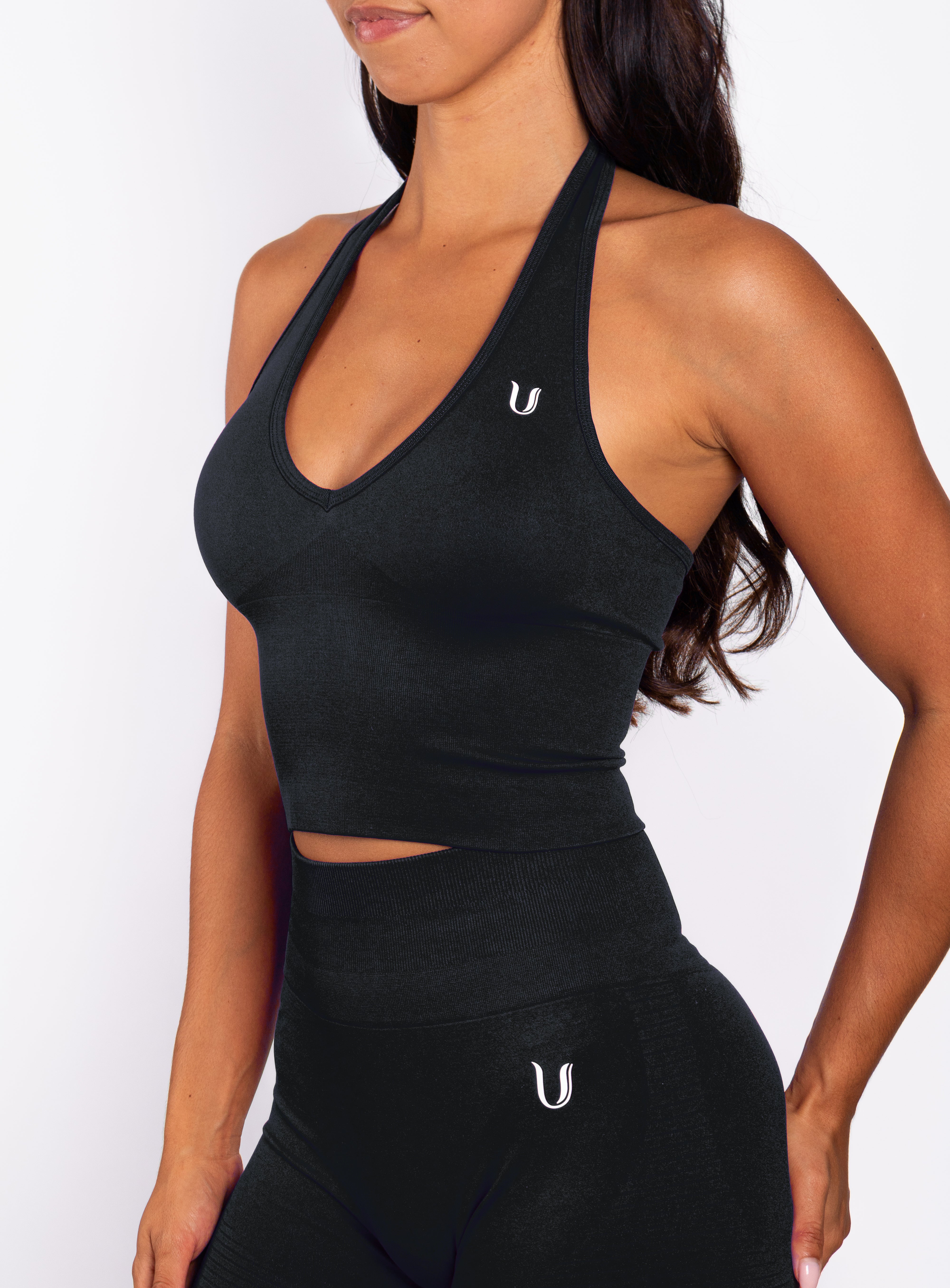 Bibi | Ribbed Seamless Halter Top – Red