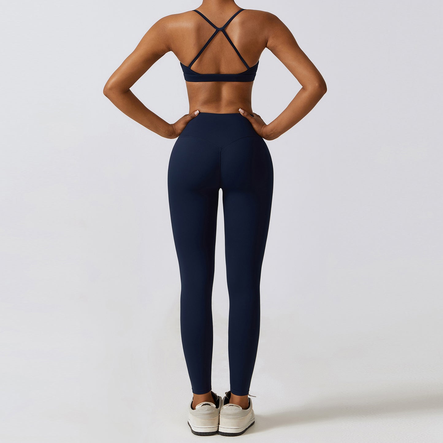 Conjunto Hailey | Legging superior sin costuras - Azul marino