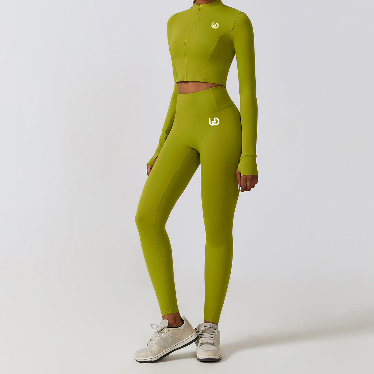 Hailey Set | Long Arm Top Legging - Matcha