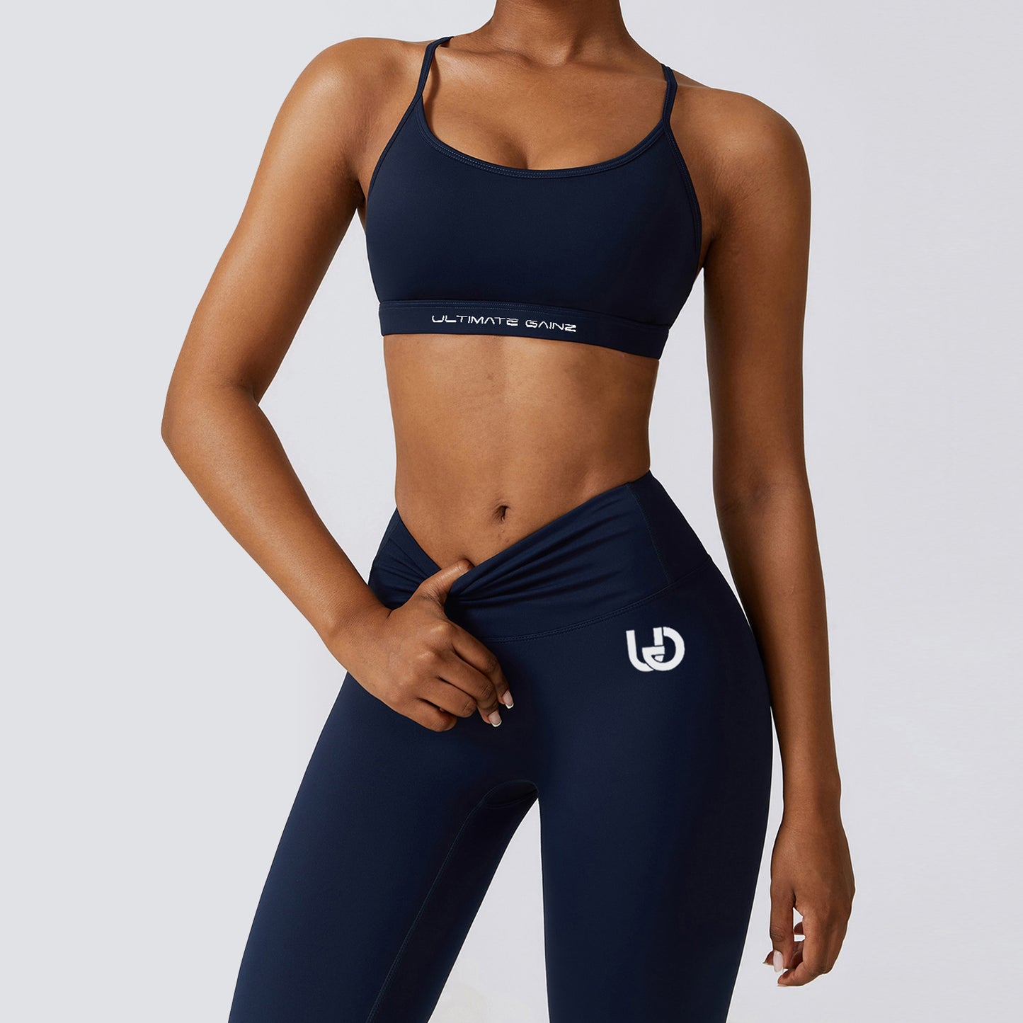 Hailey Set | Seamless Top Legging - NavyBlue