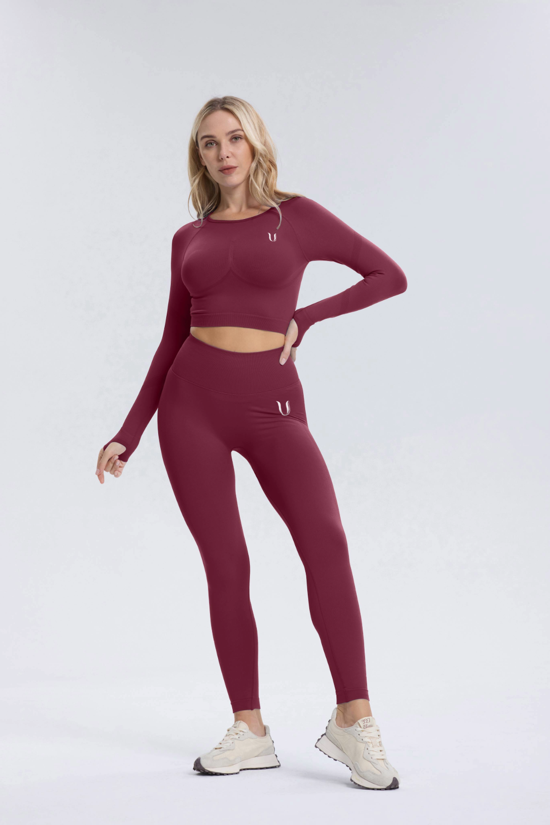 Leonie | Long Sleeve Top Shirt - Wine Red