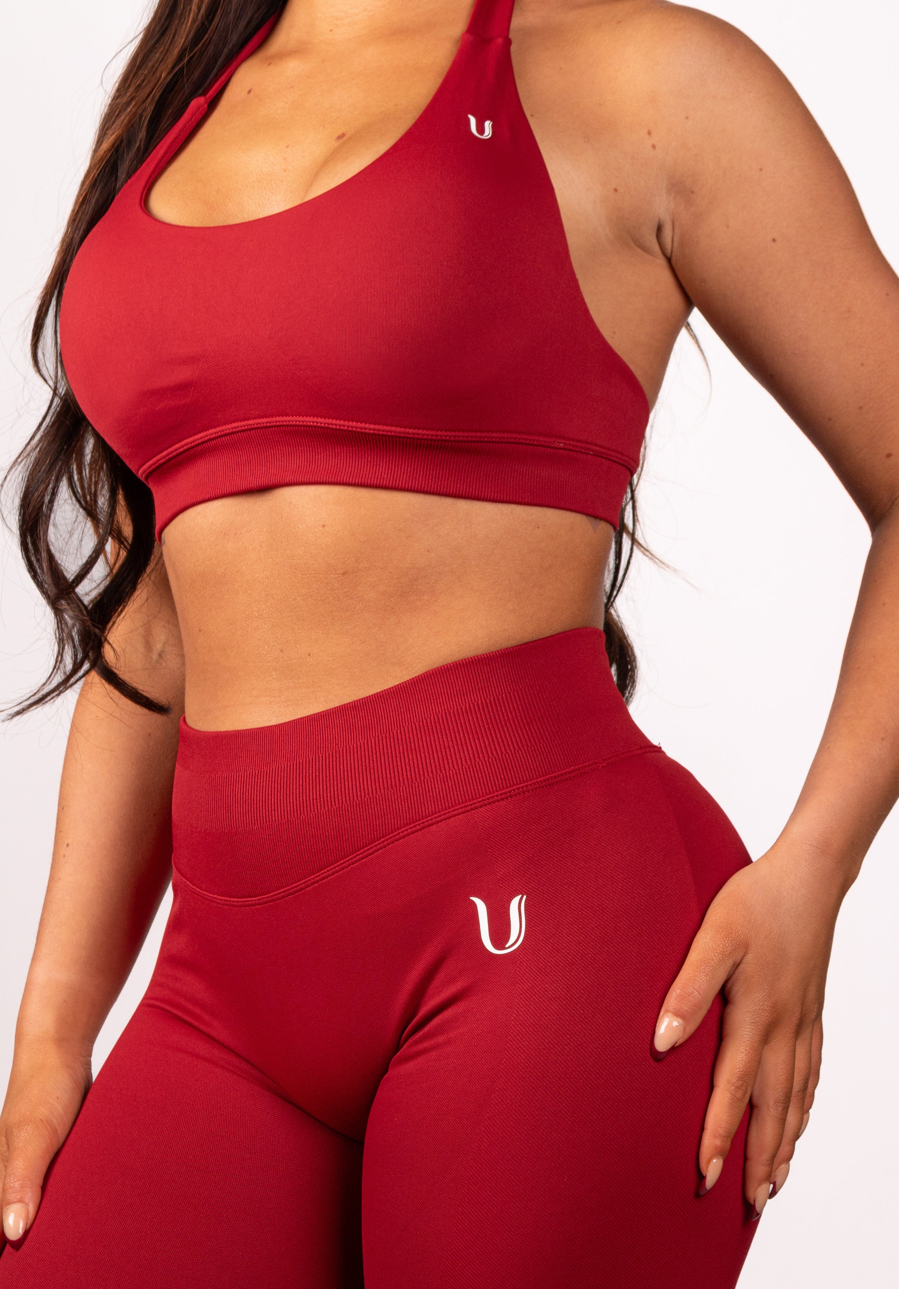 Beau | Top con soporte tipo halter – Rojo